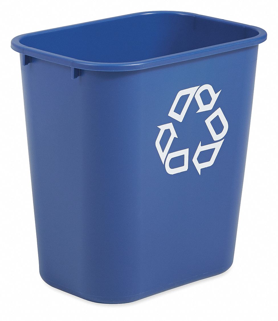 BAC RECYCLAGE DE BUREAU,BLEU,3-1/4 GAL