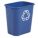 BAC RECYCLAGE DE BUREAU,BLEU,3-1/4 GAL