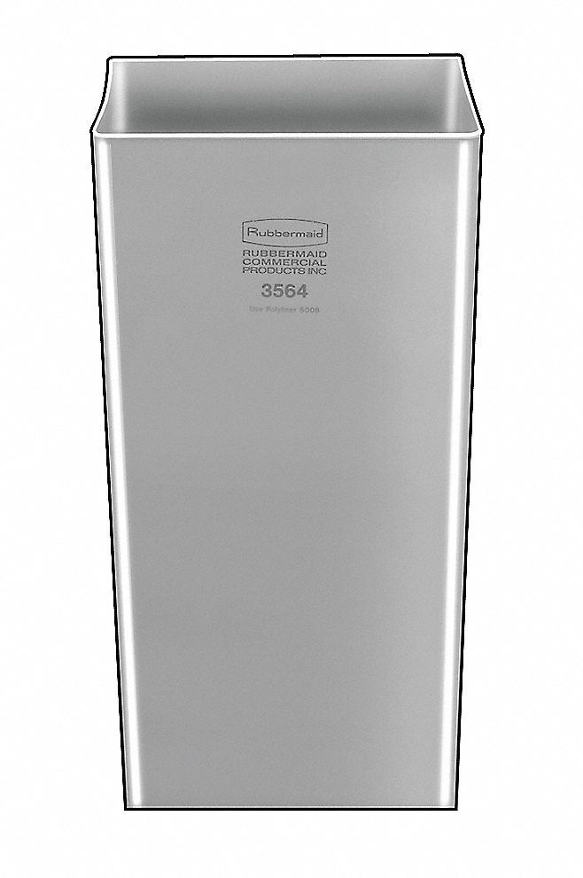 RIGID CAN LINER,28-1/2"H X 16-1/4"W,GRAY