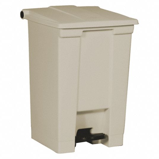 Rubbermaid Commercial Products 15-Gal Waste Container, Beige