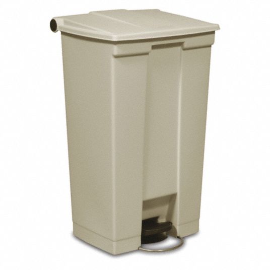 Rubbermaid® FG5L5806CSHM Cashmere Brown Spring Top 52 Qt Waste Can