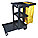 Janitor Cart,Black,1 Shelf,38-3/8 In. H