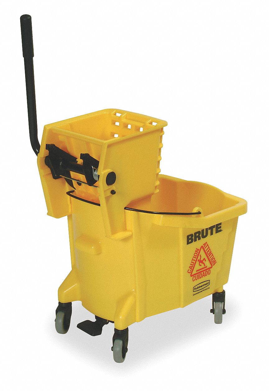 Yellow Mop Bucket and Wringer, 8 3/4 gal Grainger