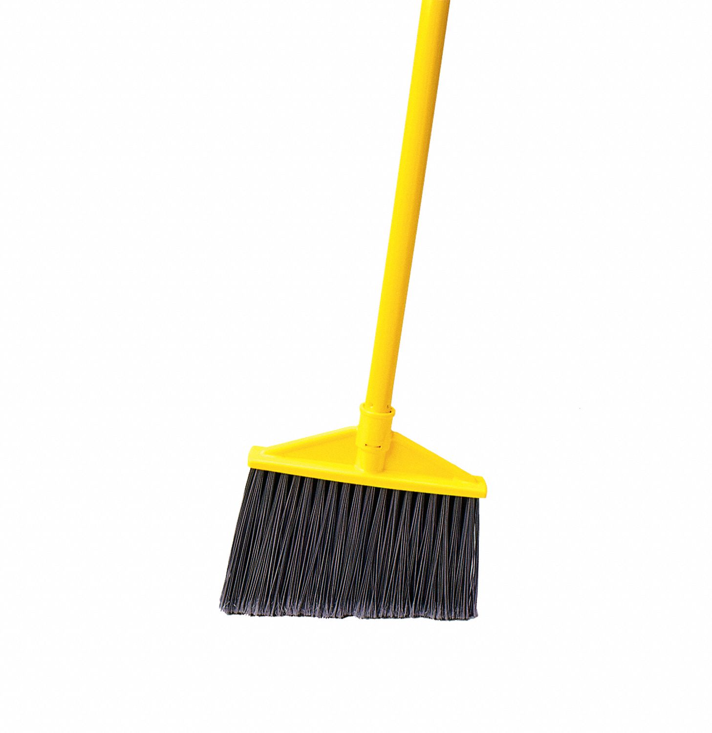 Rubbermaid Jumbo Smooth Sweep Angled Broom, 46 inch Handle, Black/Yellow, 6/Carton - RCP638906BLACT
