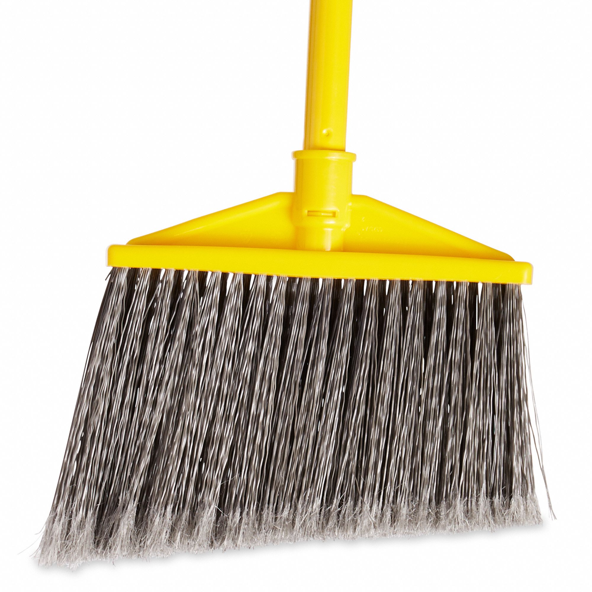 Rubbermaid® Commercial Jumbo Smooth Sweep Angled Broom, 46 Handle,  Black/Yellow, 6/Carton