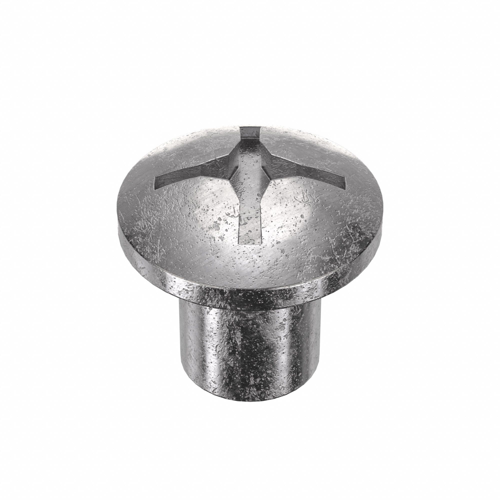 Female Binding Barrel: 1/4"-20 Thread Size, Truss Brl Hd, Combo Slotted/Phillips, Plain, 5 PK