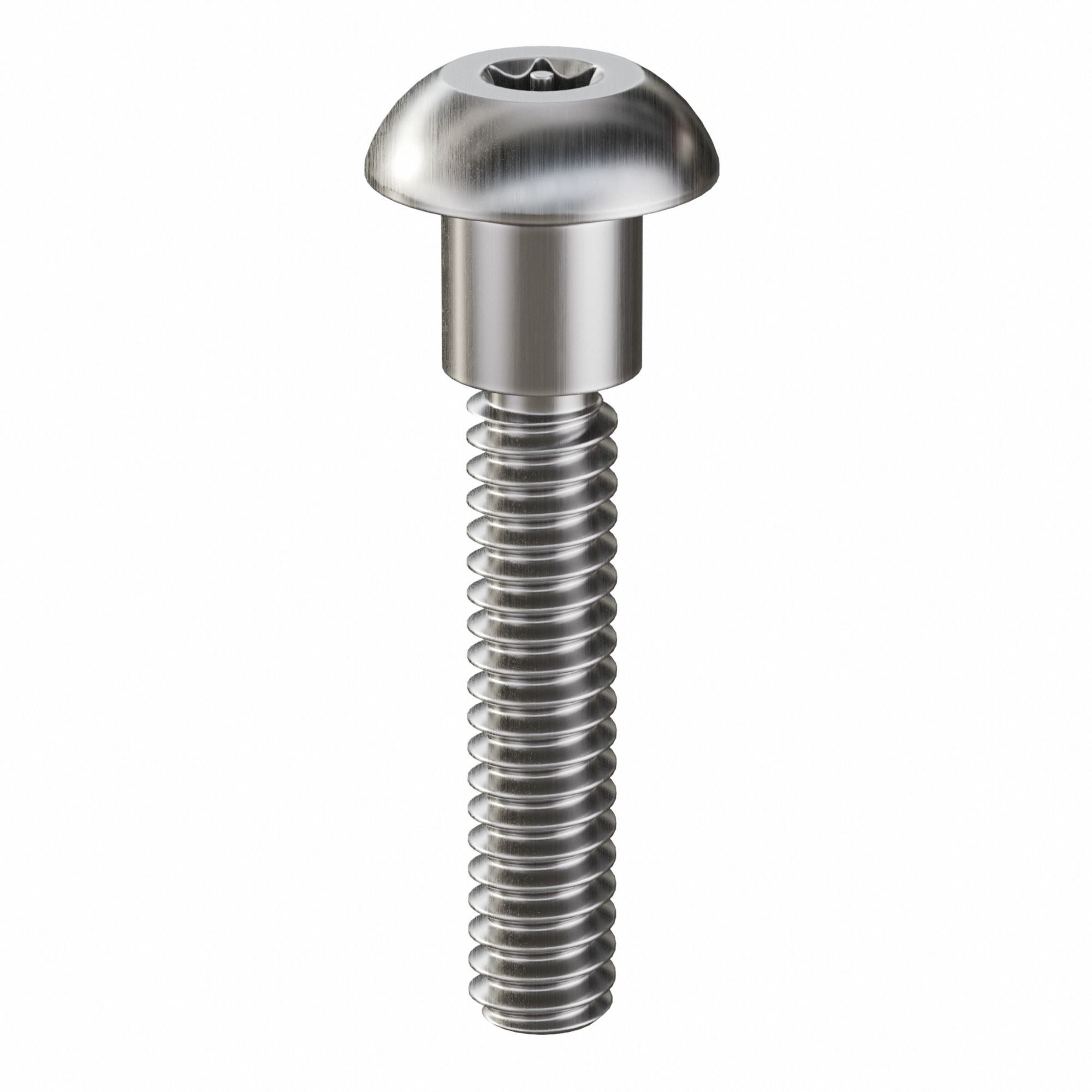Shoulder Screw: Tamper-Resistant, 10-24 x 7/8 Thr Size, 7/8 in Thr Lg, 1/4 in Shoulder Lg, Truss