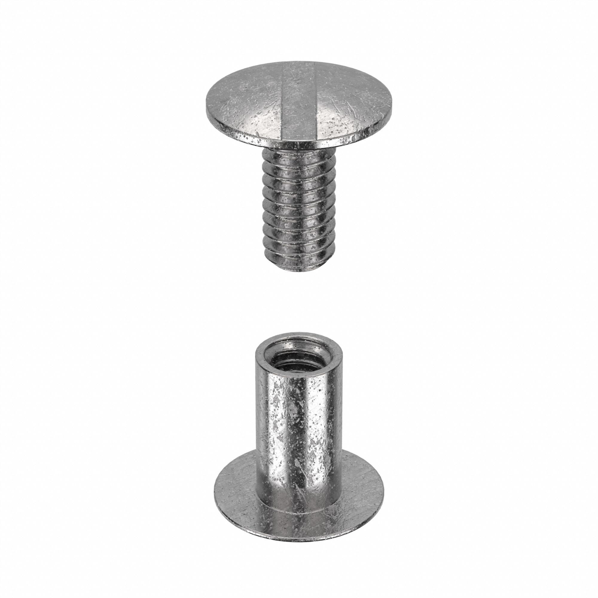 Binding Post Assembly: #8-32 Thread Size, 13/64 in Brl Dia, 3/8 in Brl Lg, Stainless Steel, 25 PK