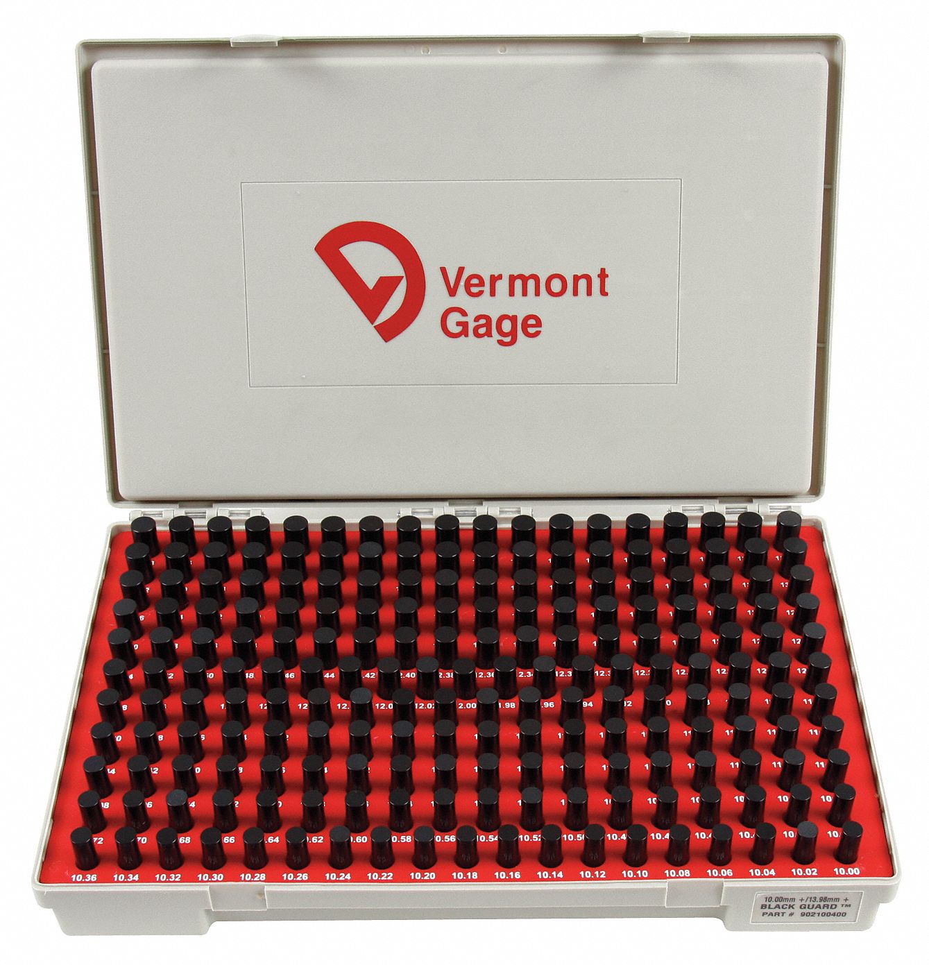 VERMONT GAGE, 10.00 to 13.98 mm Dia Range, 200 Gauges, Black Oxide