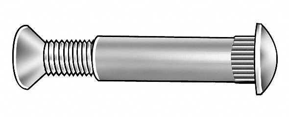 Barrel L GRAINGER APPROVED Z1908 Binding Screw,1/4-20,1/4 in