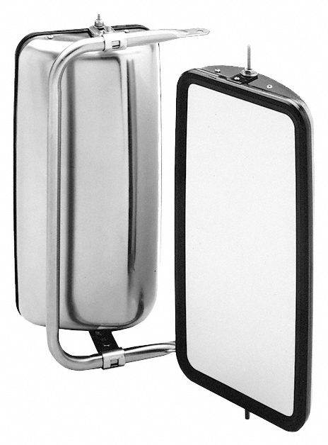 Truck Mirror - Without Harness: Rectangular, Flat, For Driver Vehicle Side, Heated