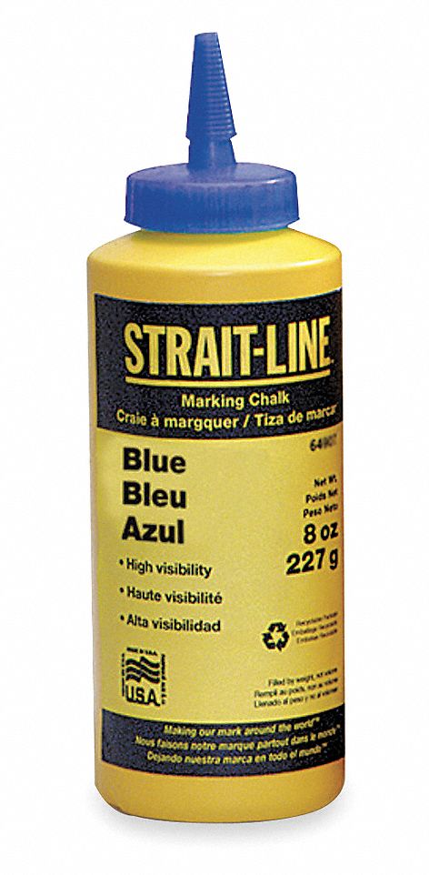 Marking Chalk Refill: Blue, Std, 0.5 lb Size, Flip-Top Cap