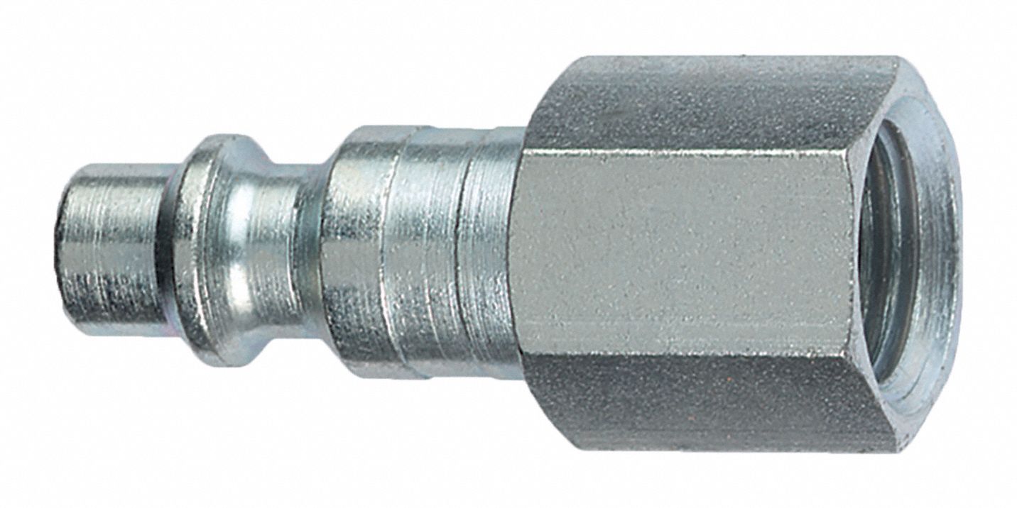Quick Connect Hose Coupling: 1/4 in Body Size, 3/8 in Hose Fitting Size, Sleeve, Plug