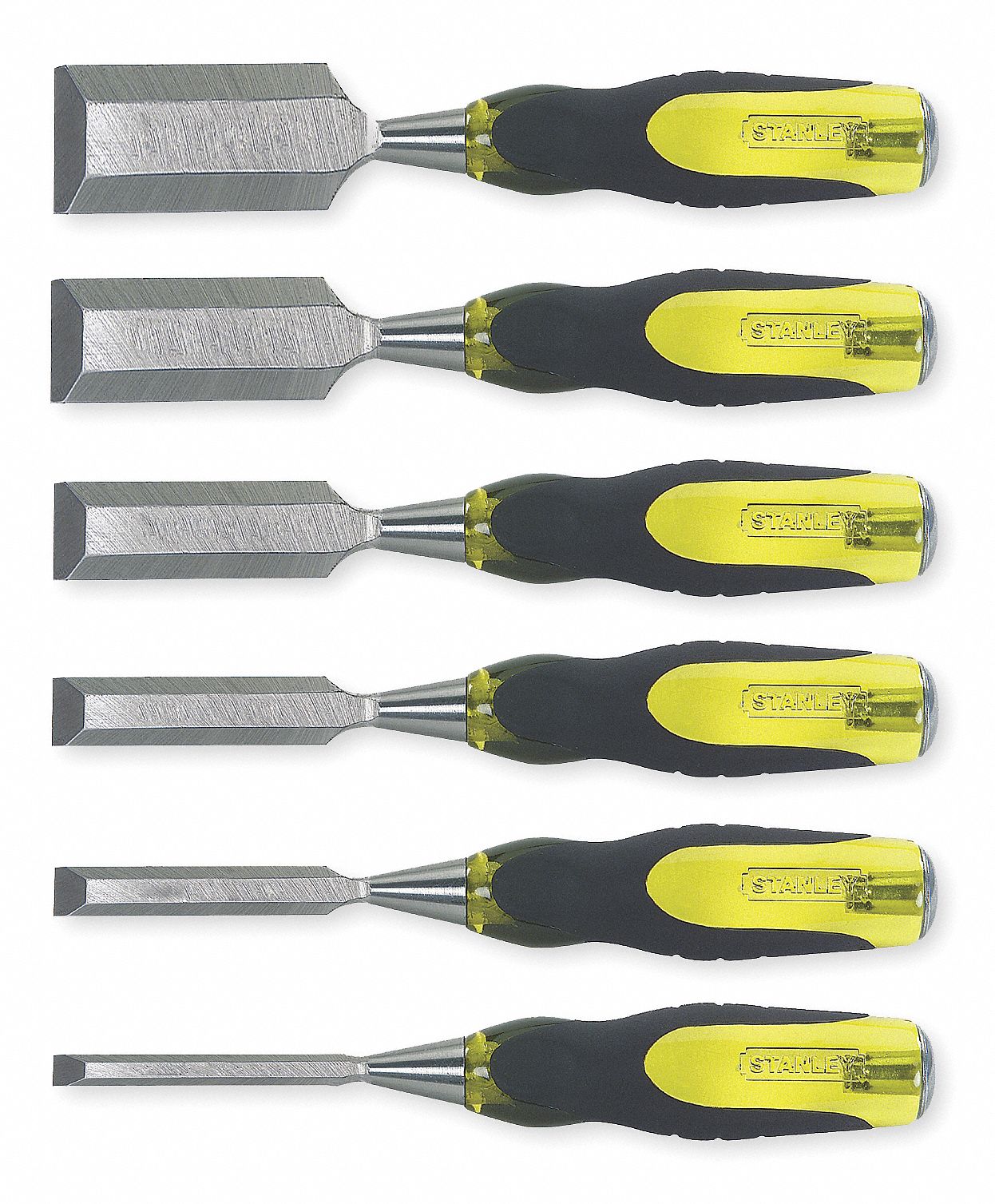 Stanley Chisel Set 9 In Overall Lg 6 Pieces 1 1 2 In 1 1 4 In 1 2 In