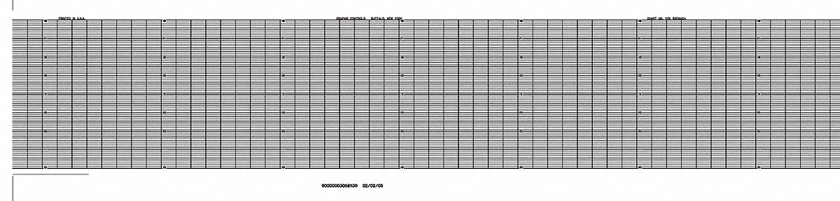 Fanfold Paper Strip Chart: Fanfold Paper Strip Chart, 4 1/2 in Strip Chart Wd, Gray