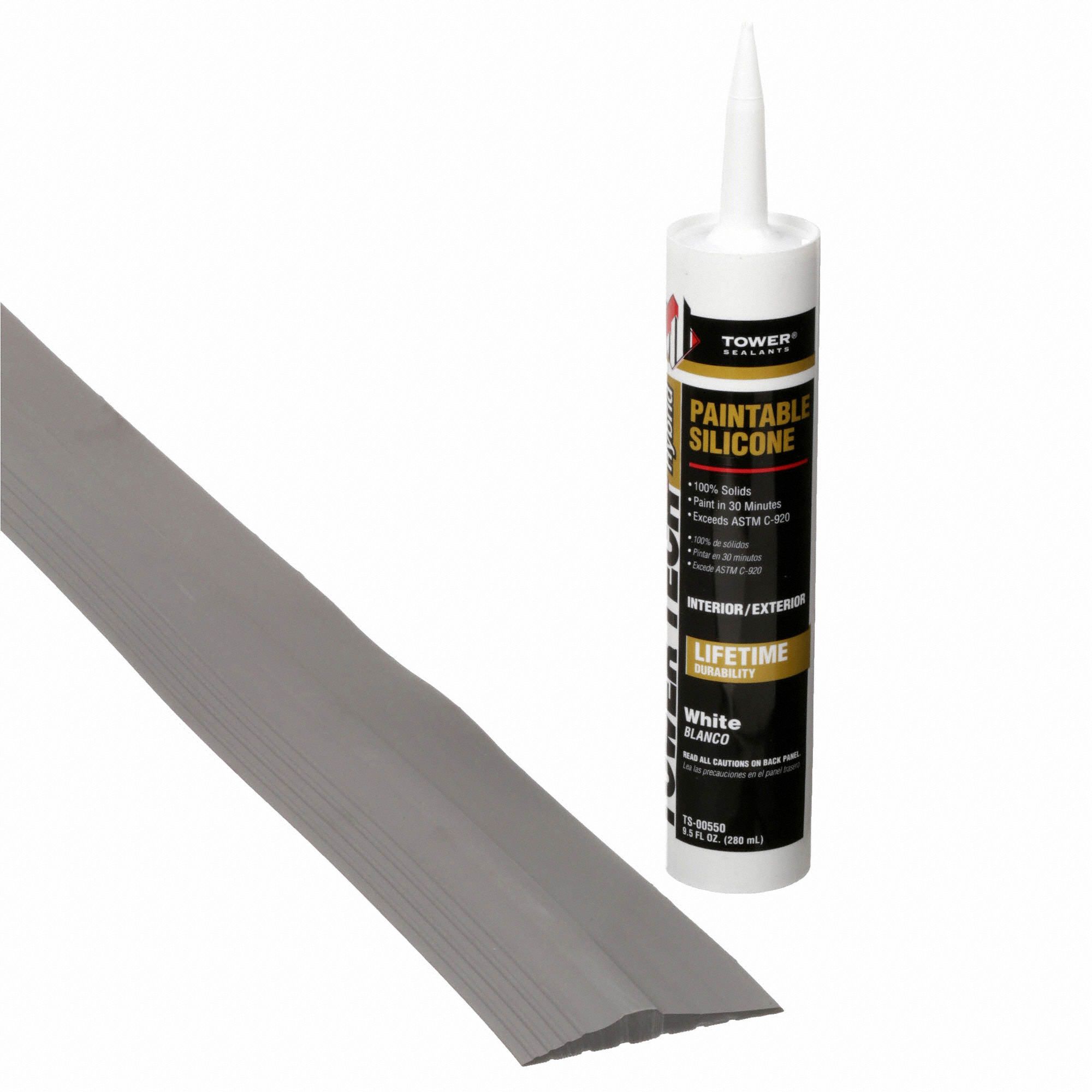 GRAINGER APPROVED 10 ft x 3 1/2 in x 1/2 in Smooth/Fluted Top Garage