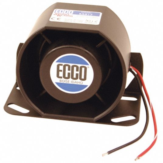 ECCO Back Up Alarm 12 to 24V DC, SelfAdjusting 87112dB Sound Level