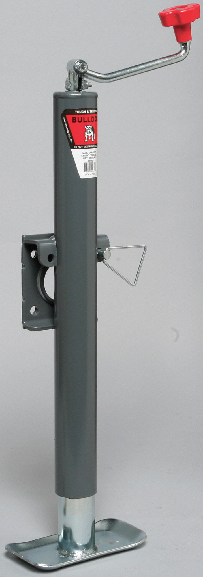 BULLDOG, Topwind Trailer Jack, 2,000 lb Static Load Capacity, Trailer