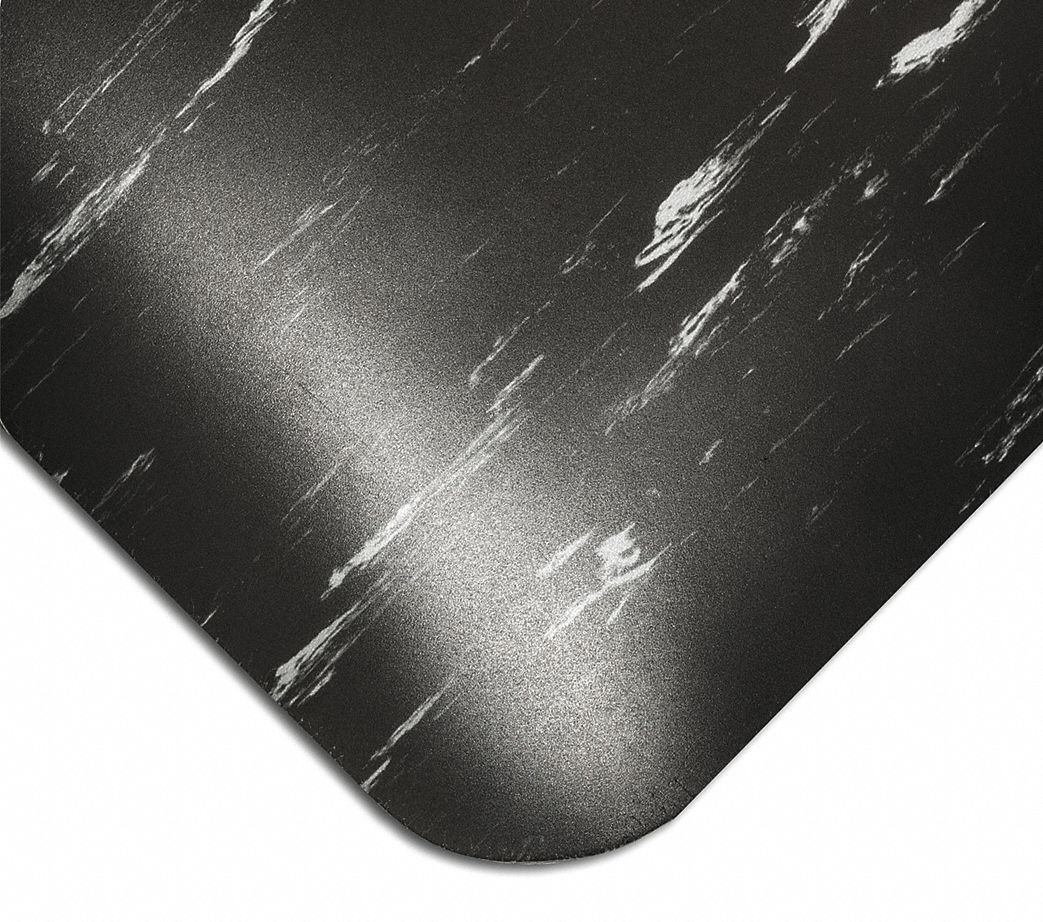 TILE-TOP AM MAT, 2 X 60 FT, ½ IN THICK, BLACK, ANTIMICROBIAL, RECTANGLE