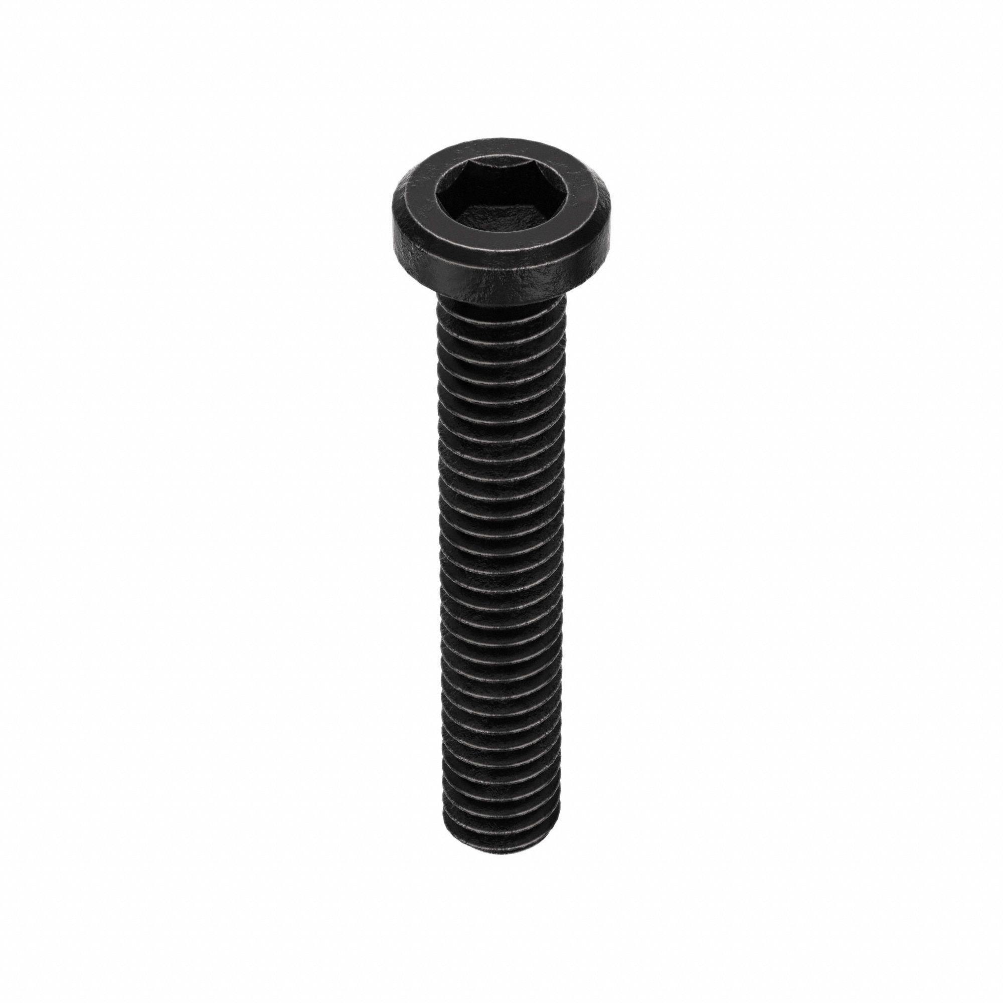 Socket Head Cap Screw: #8-32 Thread Size, 1/2 in Lg, Std, Black Oxide, Alloy Steel, 100 PK