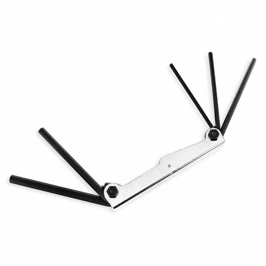 Folding Hex Key Set, Number of Pieces 5 Grainger
