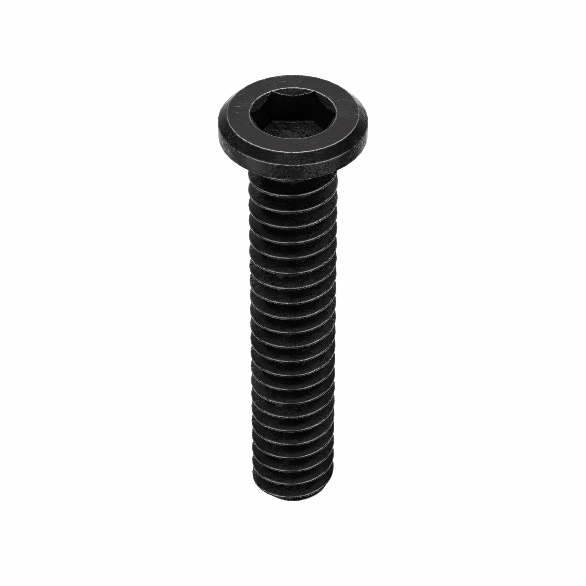 SOCKET HEAD CAP SCREW, #10-24 THREAD, 1 IN L, STANDARD, BLACK OXIDE, ALLOY STEEL, 100 PK