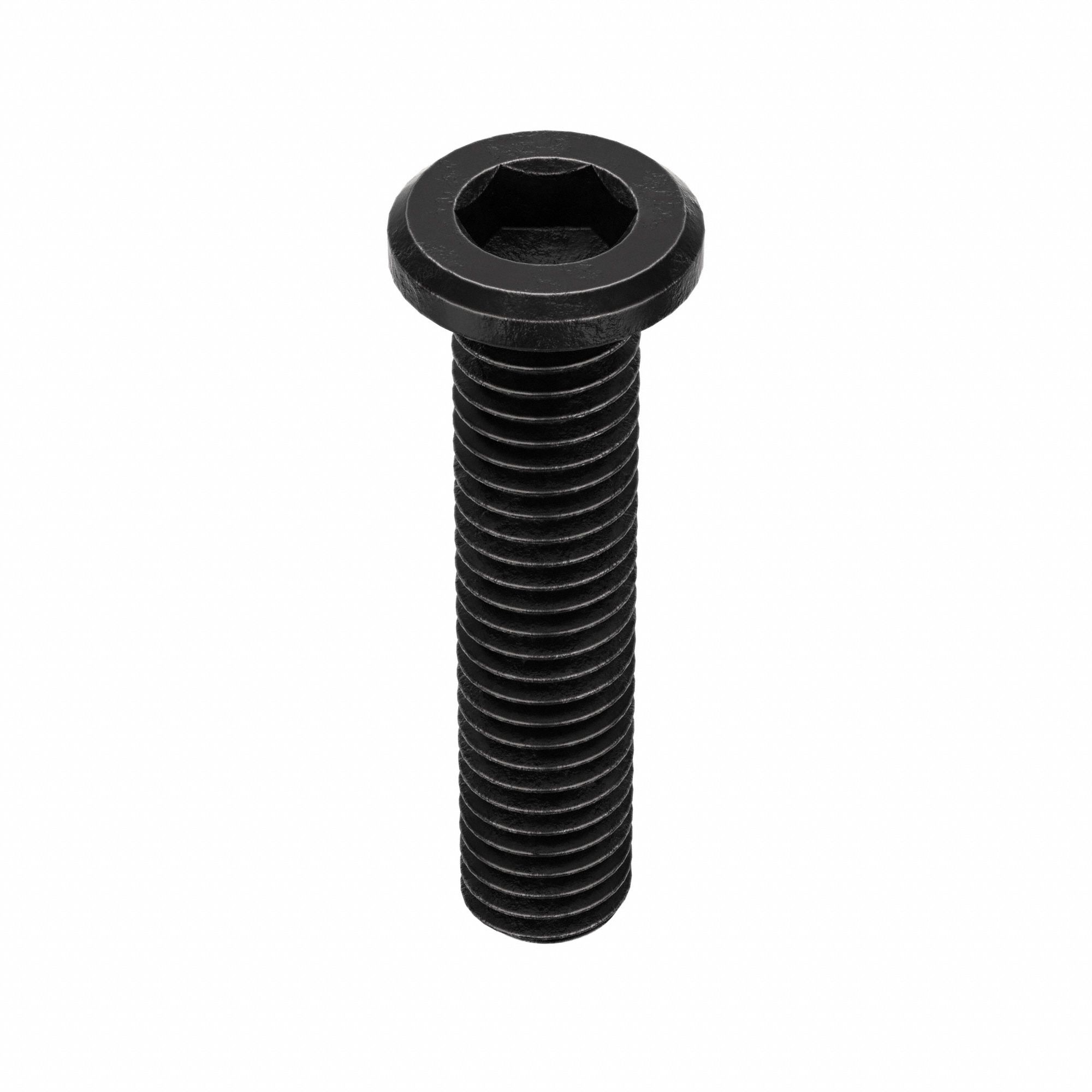 Socket Head Cap Screw: #10-32 Thread Size, 7/8 in Lg, Std, Black Oxide, Alloy Steel, 100 PK