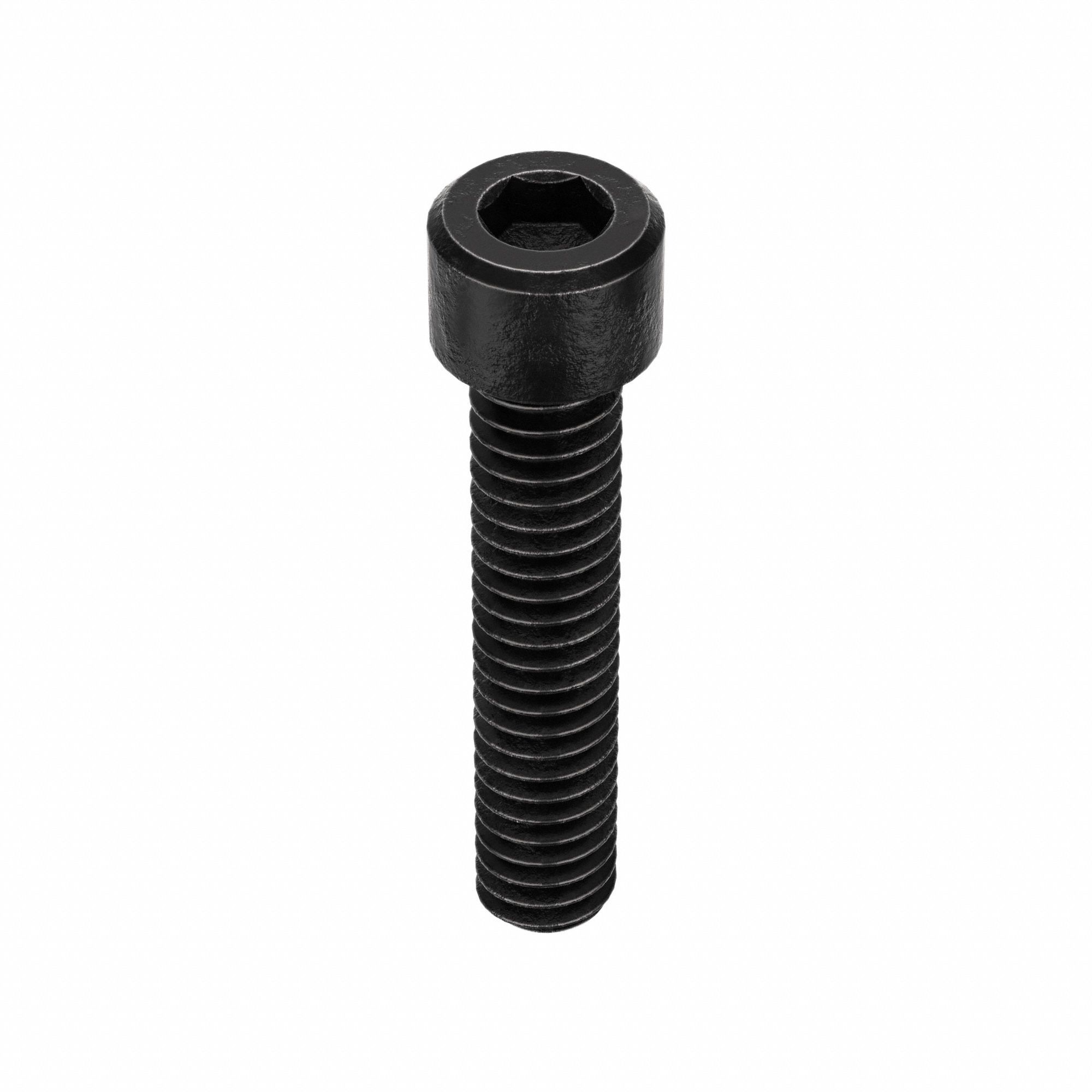 SOCKET HEAD CAP SCREW, ¼"-20 THREAD SIZE, 1¼ IN L, STANDARD, BLACK OXIDE, ALLOY STEEL, 100 PK