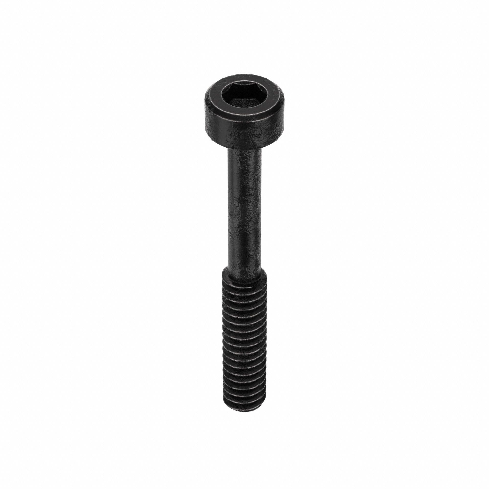 SOCKET HEAD CAP SCREW, #10-24 THREAD, 1½ IN L, STANDARD, BLACK OXIDE, ALLOY STEEL, 100 PK