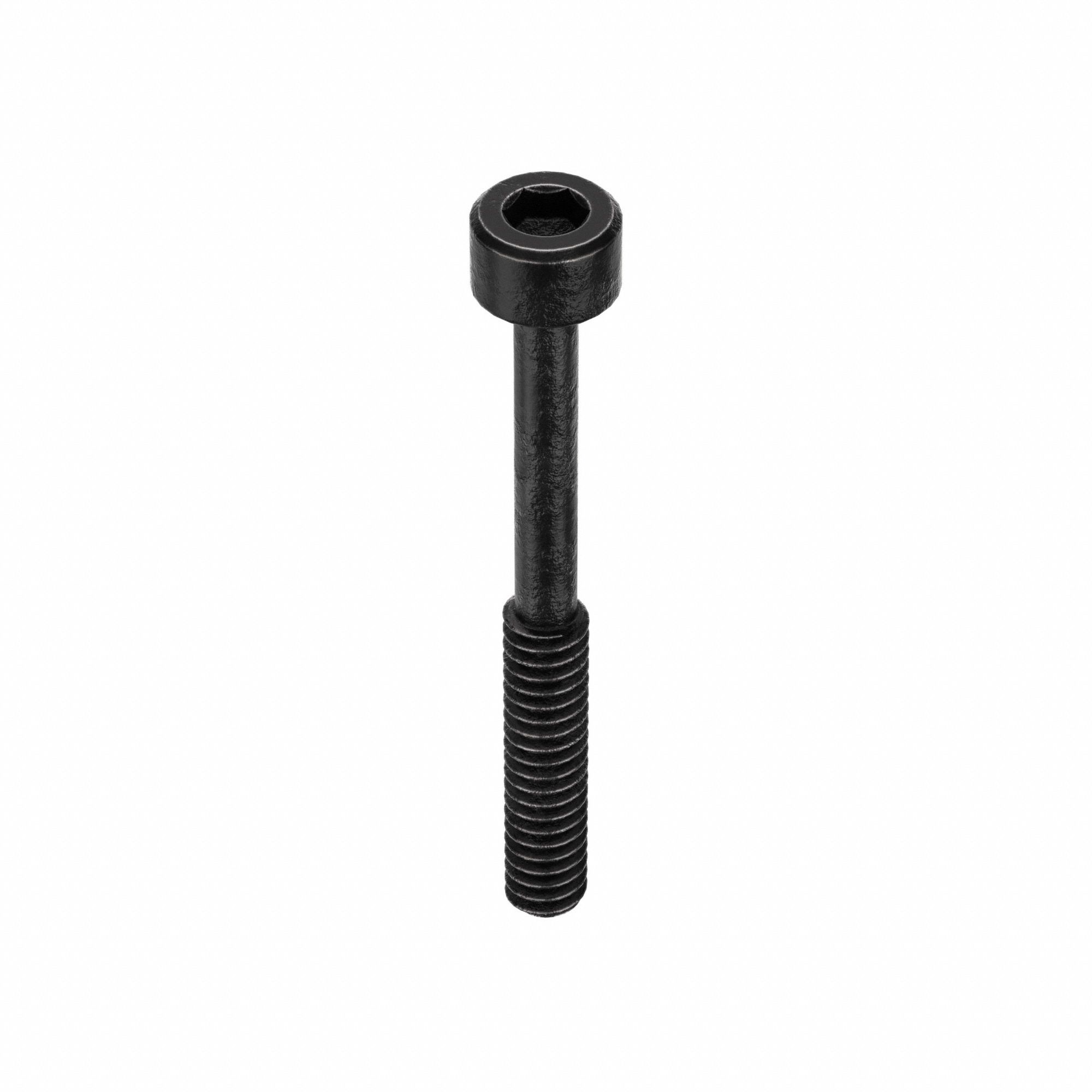 SOCKET HEAD CAP SCREW, #10-24 THREAD, 1¾ IN L, STANDARD, BLACK OXIDE, ALLOY STEEL, 100 PK