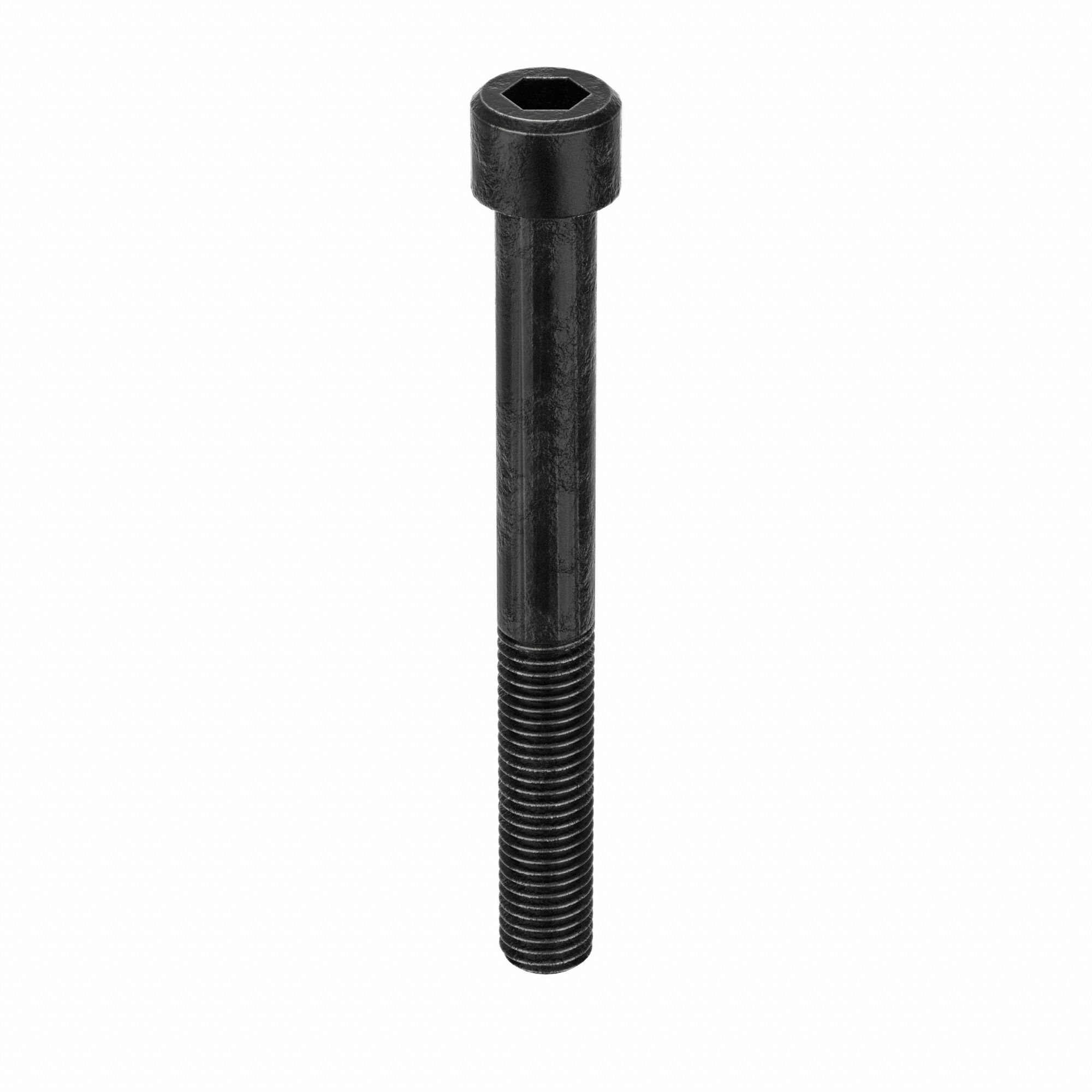 Socket Head Cap Screw: 1/4"-28 Thread Size, 2 1/4 in Lg, Std, Black Oxide, Alloy Steel, 100 PK