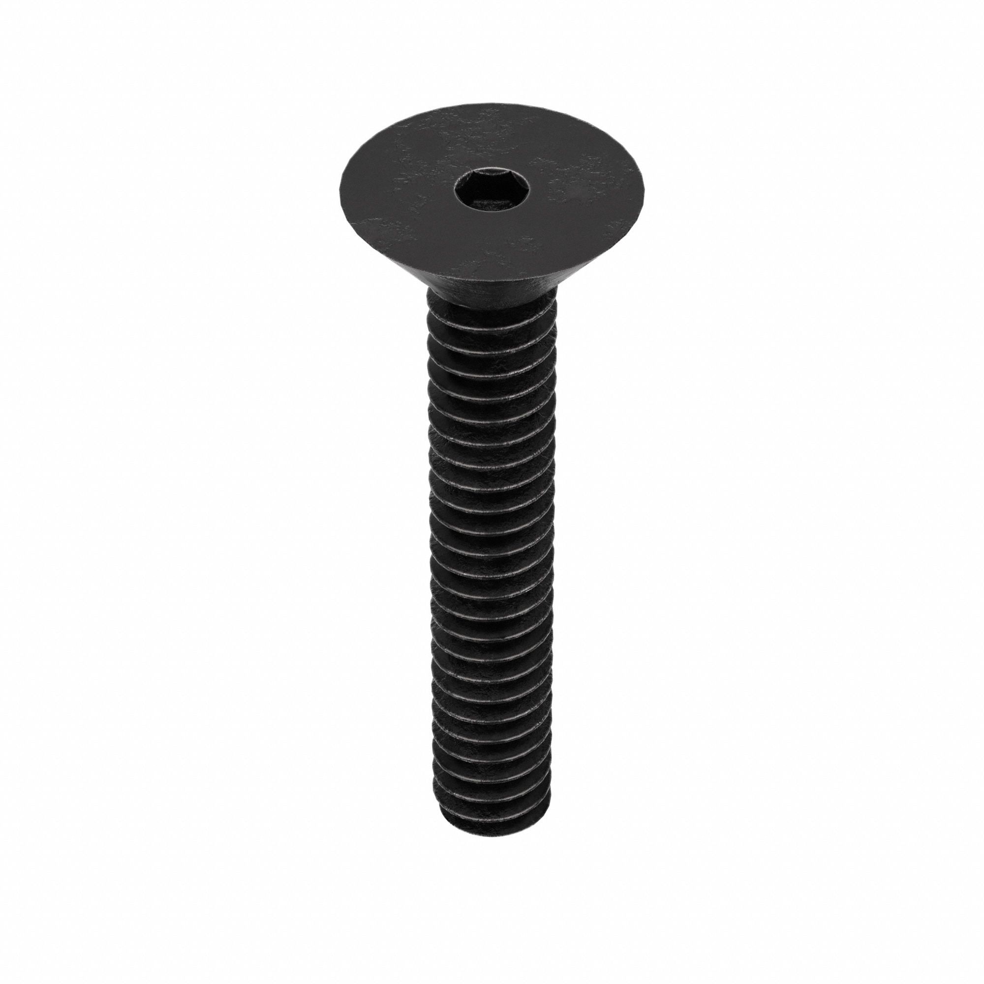 Socket Flat Head Screw: #4-40 Thread Size, 5/8 in Lg, Flat, Black Oxide, Alloy Steel, 100 PK