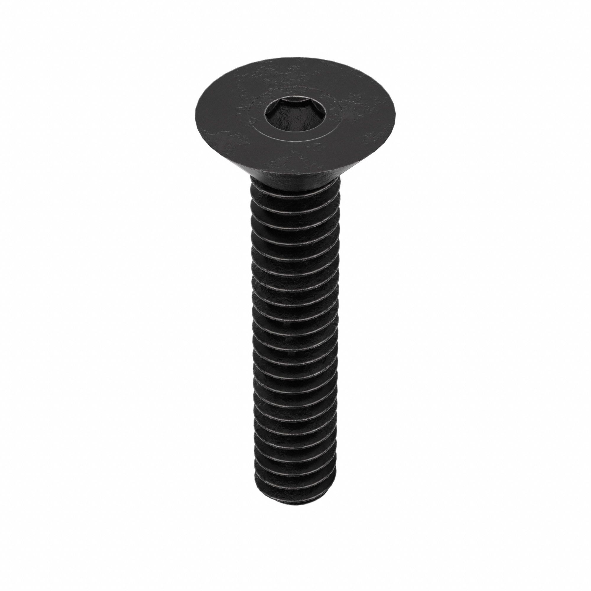 Socket Flat Head Screw: #10-24 Thread Size, 1 in Lg, Flat, Black Oxide, Alloy Steel, 100 PK