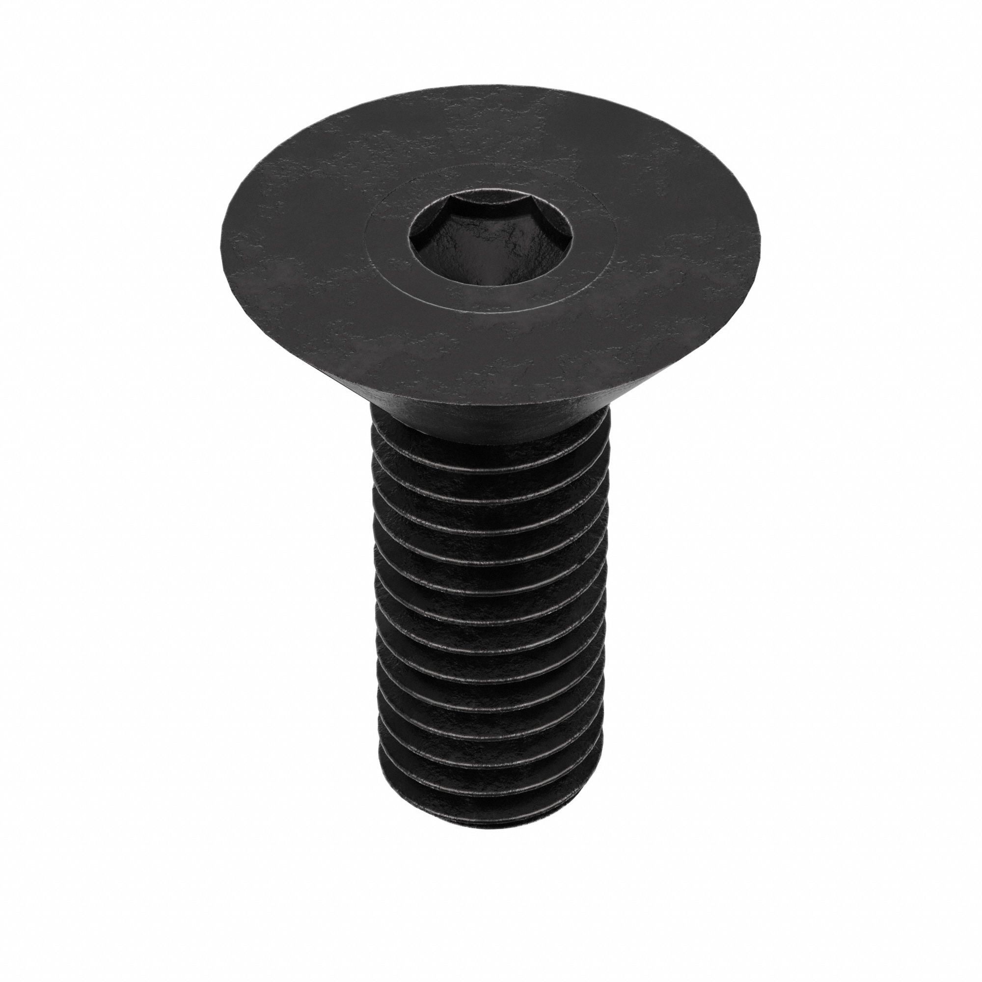 Socket Flat Head Screw: #10-32 Thread Size, 1/2 in Lg, Flat, Black Oxide, Alloy Steel, 100 PK
