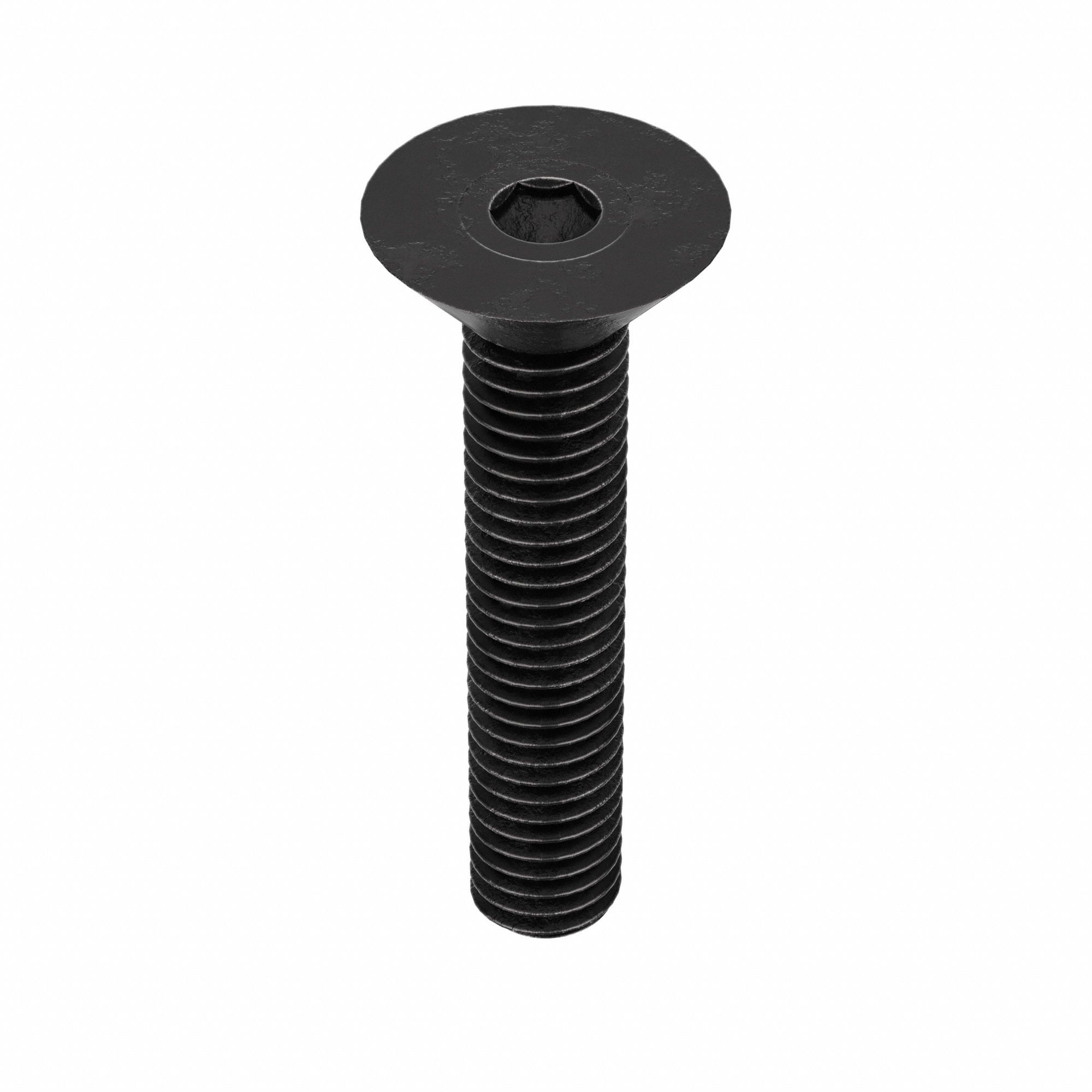 SOCKET FLAT HEAD SCREW, #10-32 THREAD, 1 IN L, FLAT, BLACK OXIDE, ALLOY STEEL, 100 PK