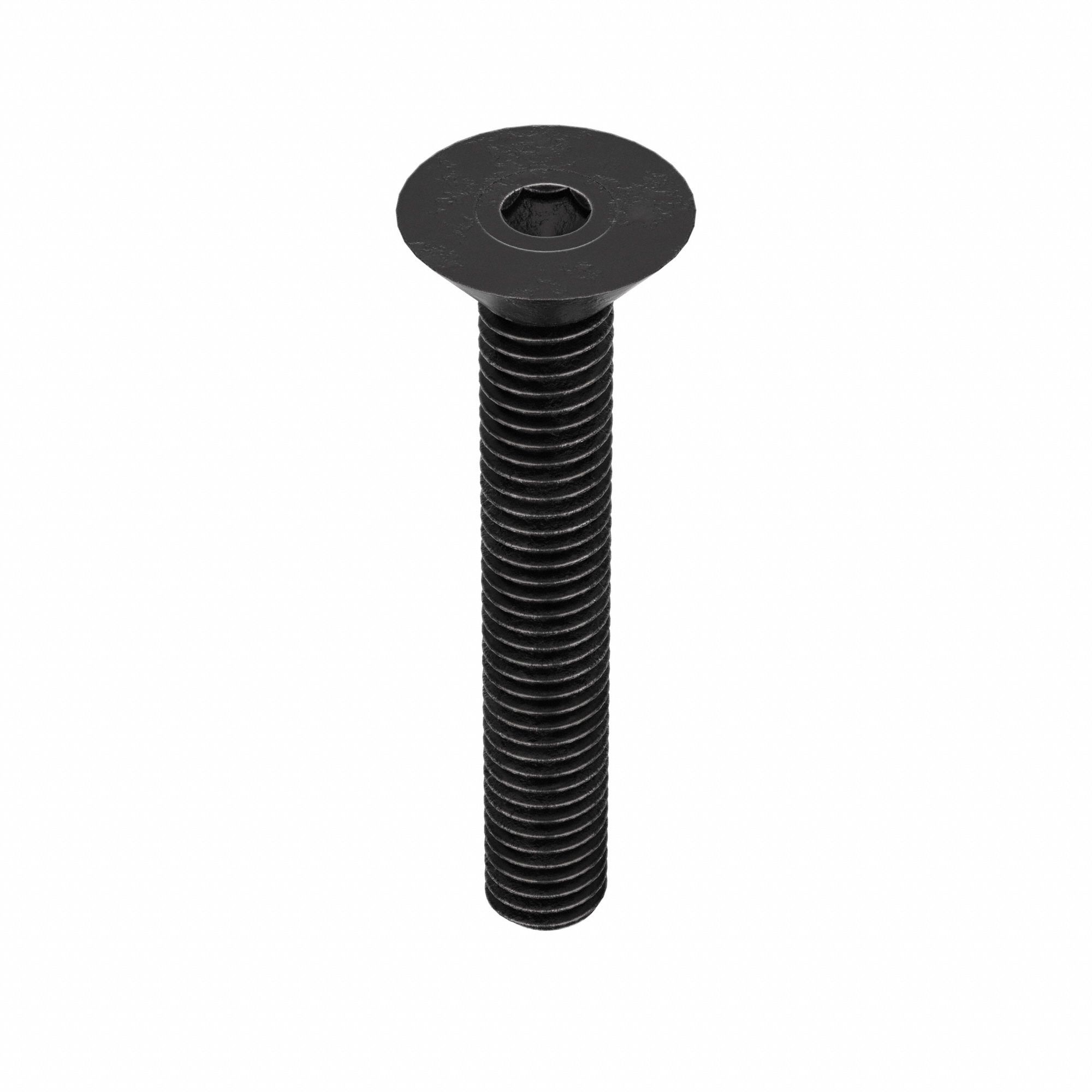 Socket Flat Head Screw: #10-32 Thread Size, 1 1/4 in Lg, Flat, Black Oxide, Alloy Steel, 100 PK