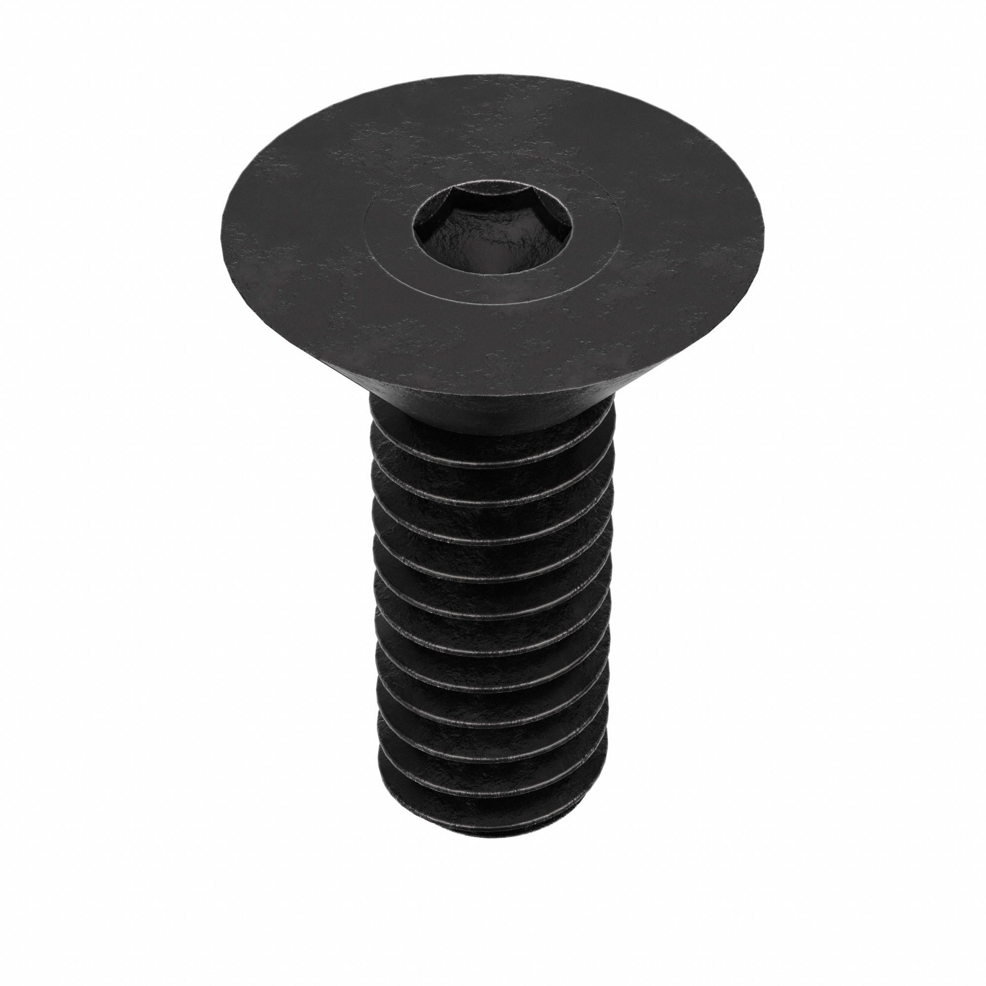 Socket Flat Head Screw: 1/4"-20 Thread Size, 1/2 in Lg, Flat, Black Oxide, Alloy Steel, 100 PK
