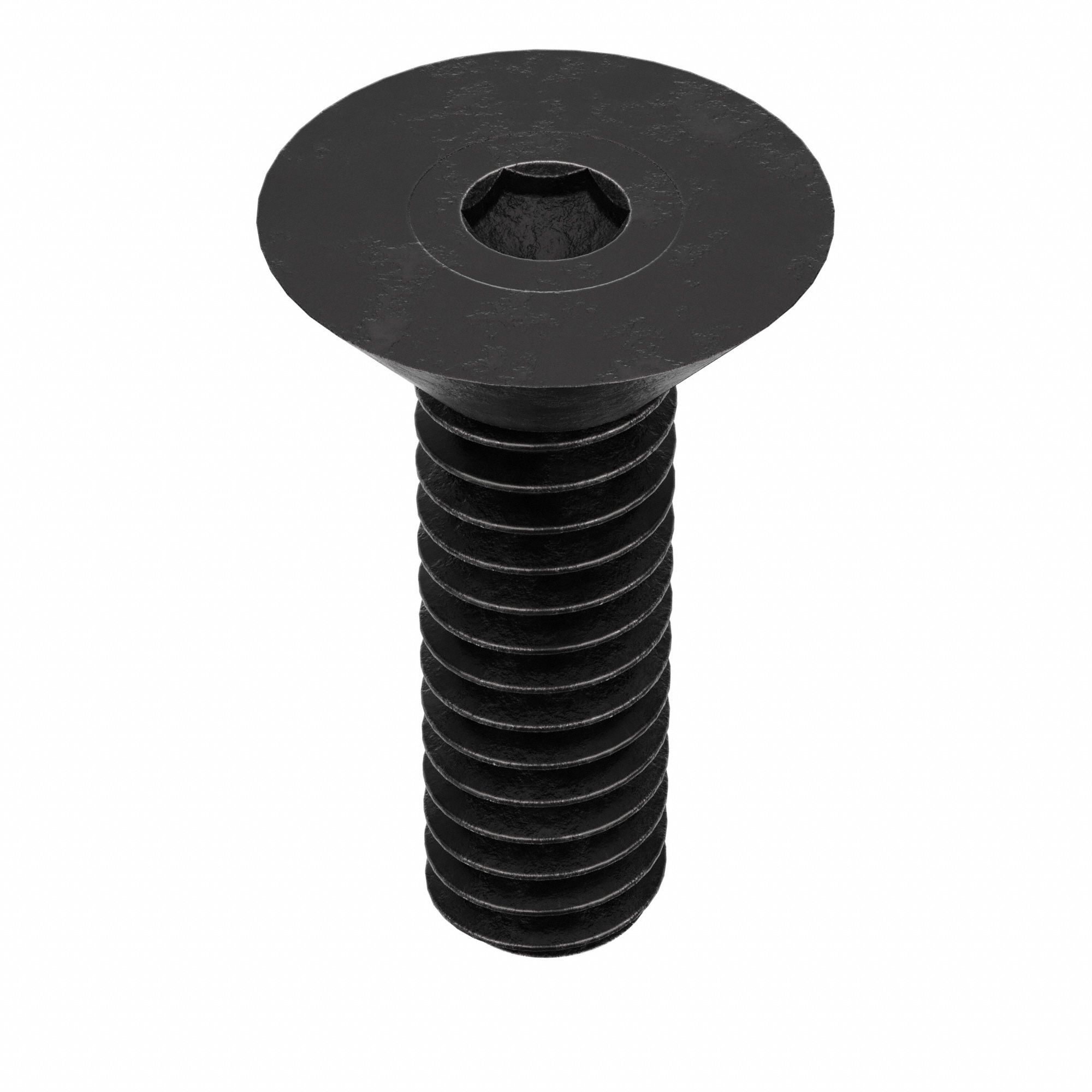 Socket Flat Head Screw: 1/4"-20 Thread Size, 5/8 in Lg, Flat, Black Oxide, Alloy Steel, 100 PK