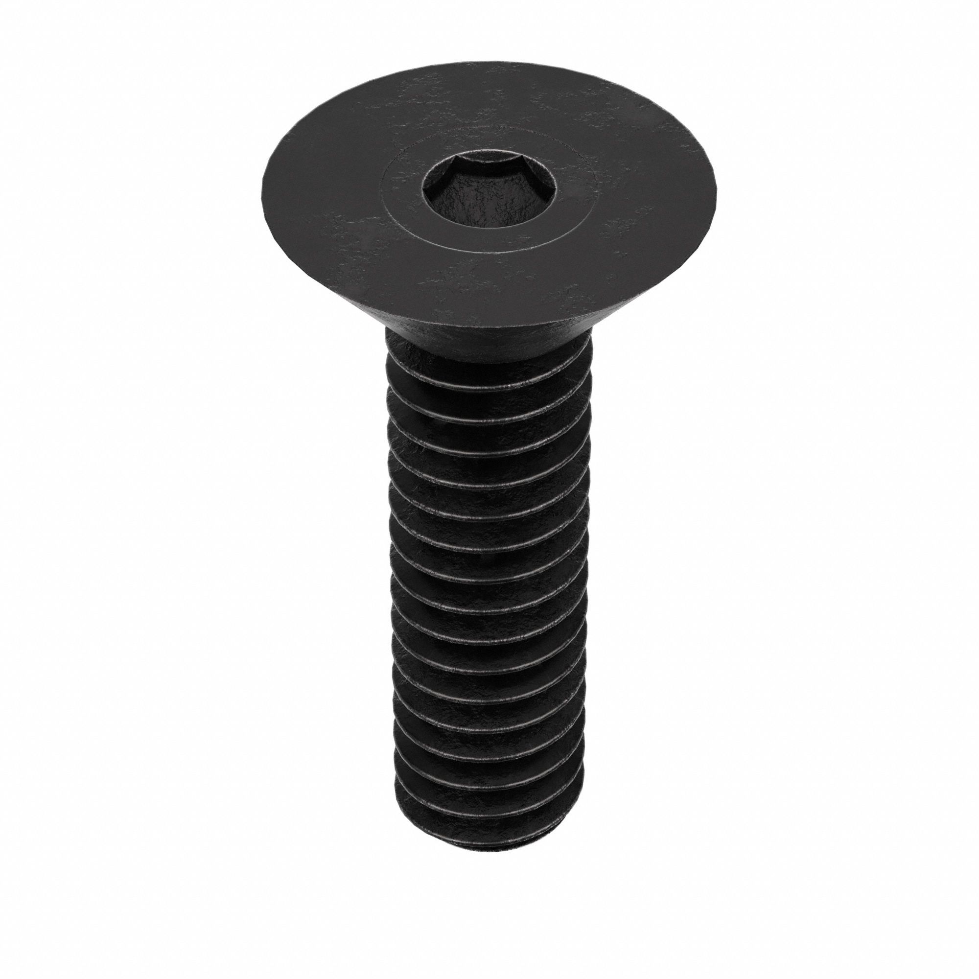 Socket Flat Head Screw: 1/4"-20 Thread Size, 3/4 in Lg, Flat, Black Oxide, Alloy Steel, 100 PK