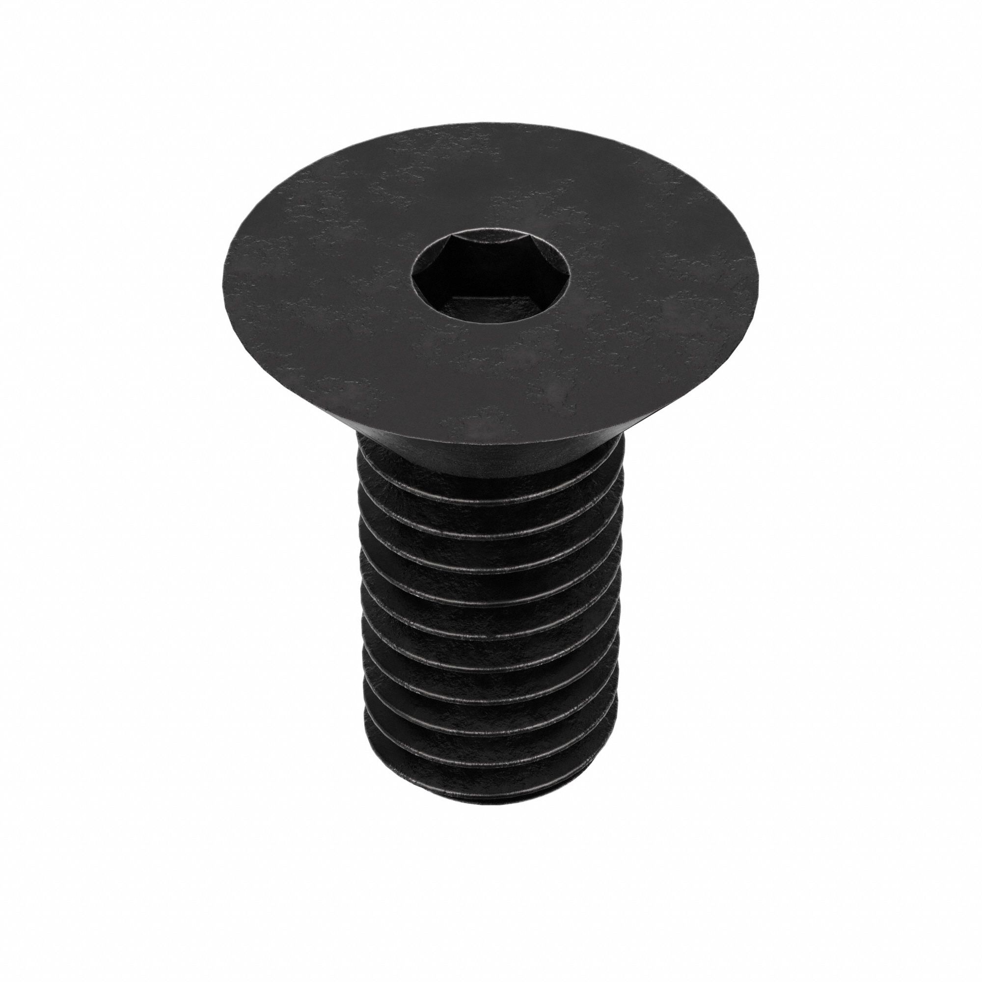 Socket Flat Head Screw: 7/16"-14 Thread Size, 1 in Lg, Flat, Black Oxide, Alloy Steel, 100 PK