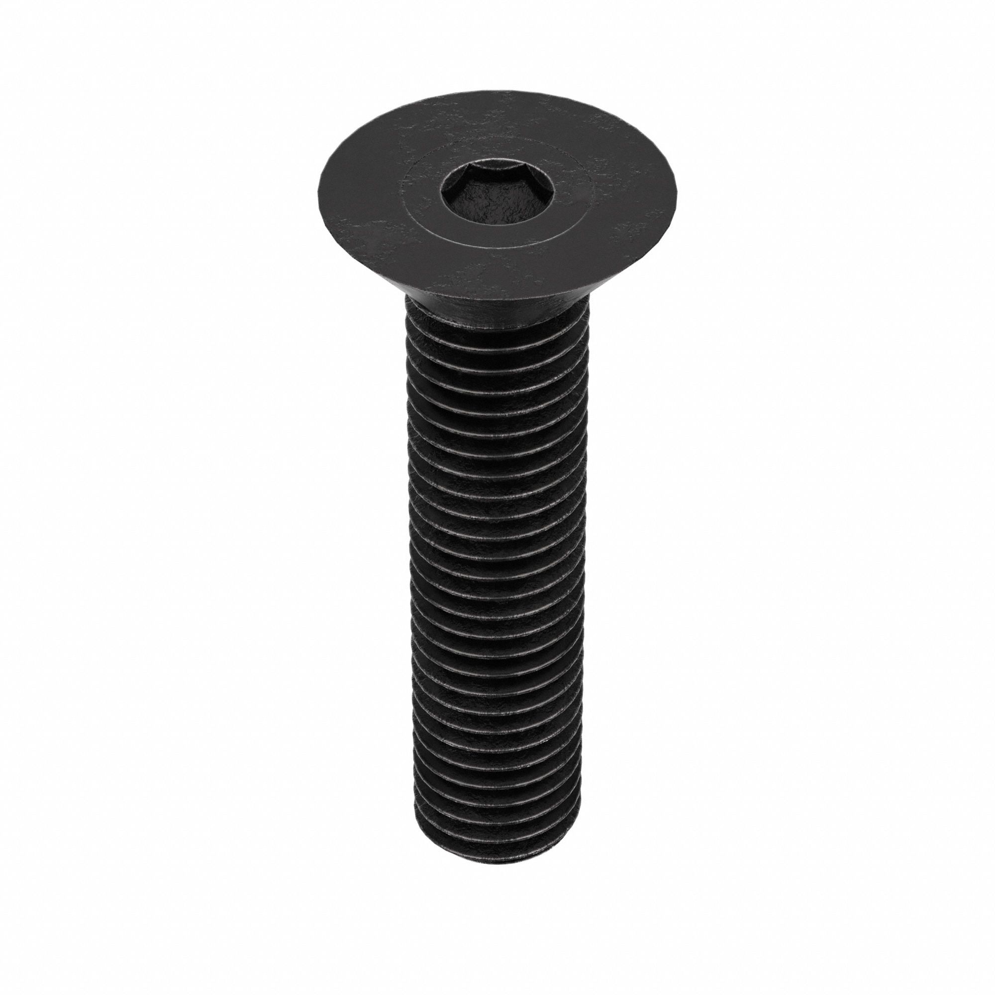 Socket Flat Head Screw: 5/8"-11 Thread Size, 2 1/4 in Lg, Flat, Black Oxide, Alloy Steel, 25 PK