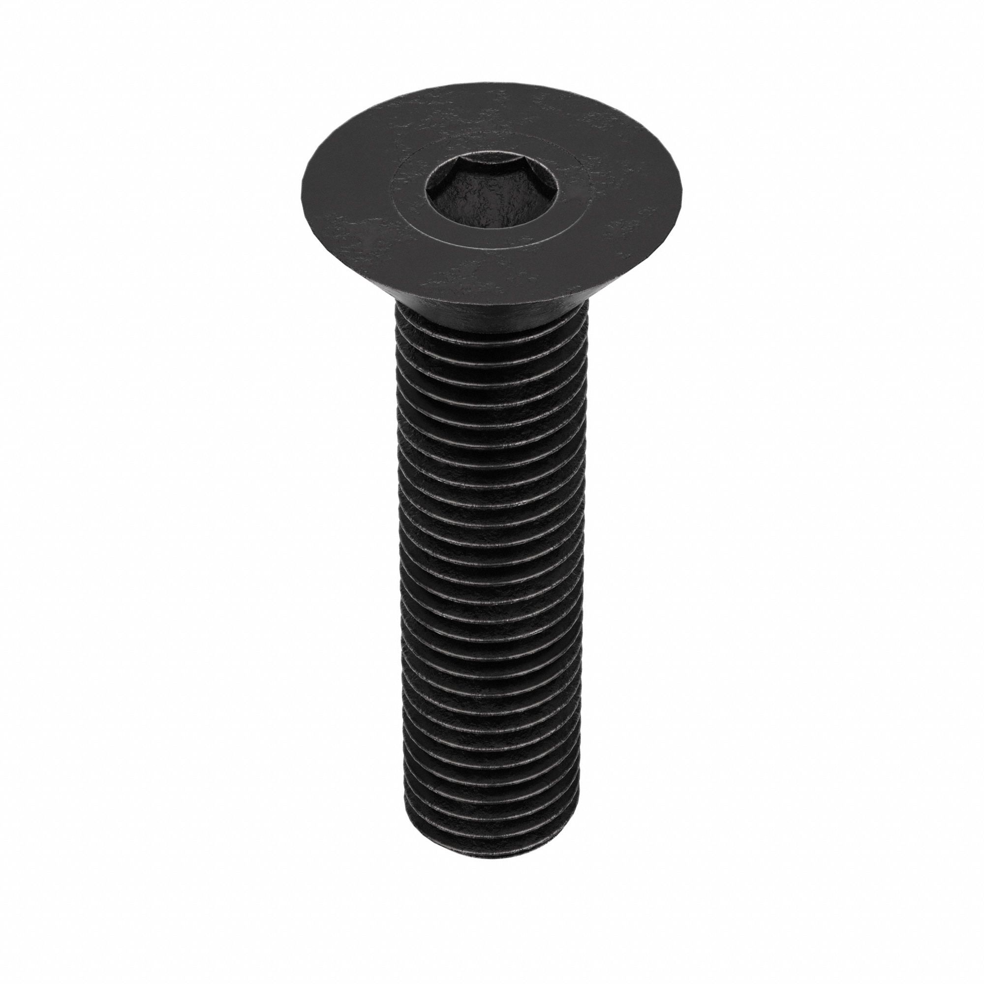 Socket Flat Head Screw: 3/4"-10 Thread Size, 2 1/2 in Lg, Flat, Black Oxide, Alloy Steel, 25 PK