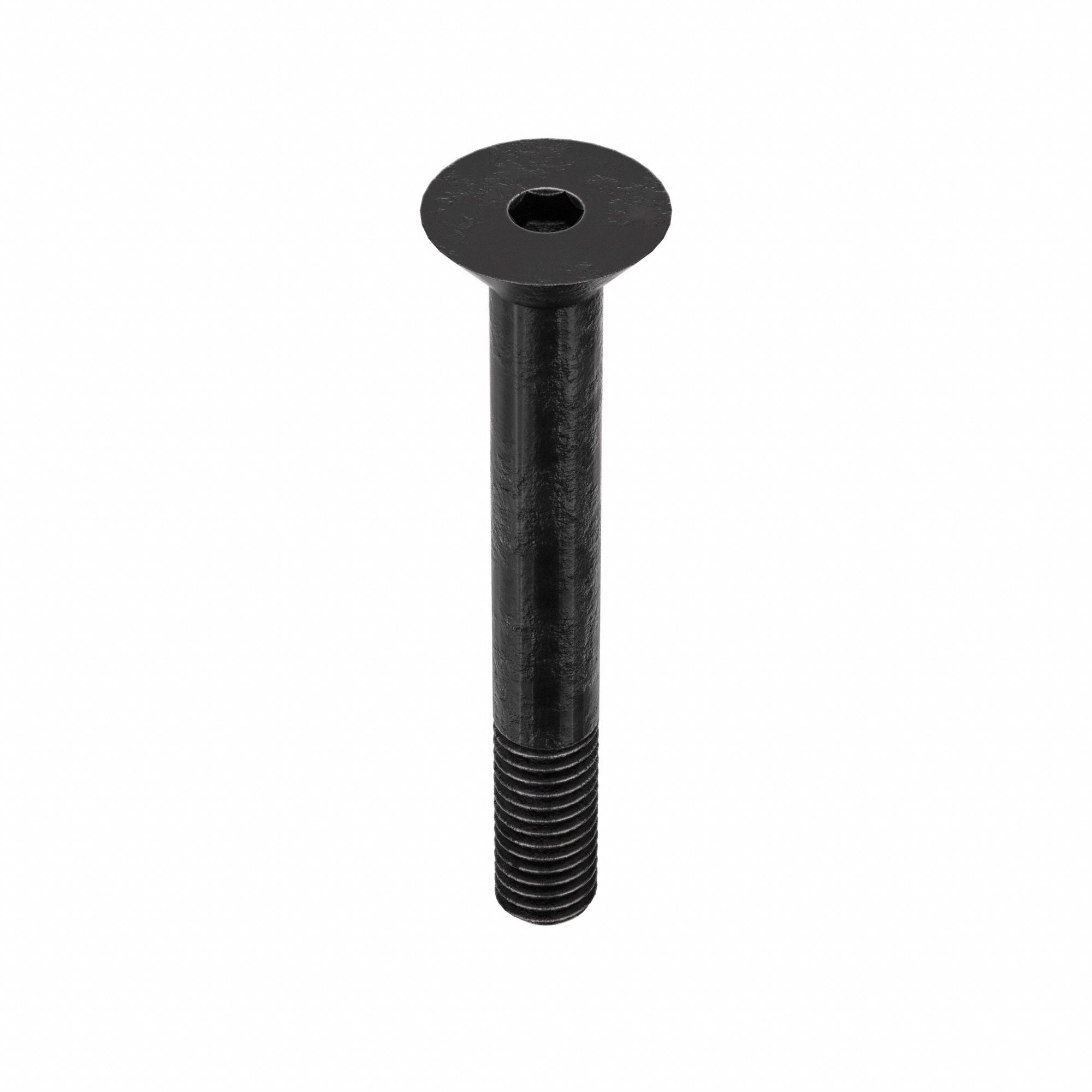 SOCKET FLAT HEAD SCREW, #10-32 THREAD, 1½ IN L, FLAT, BLACK OXIDE, ALLOY STEEL, 100 PK