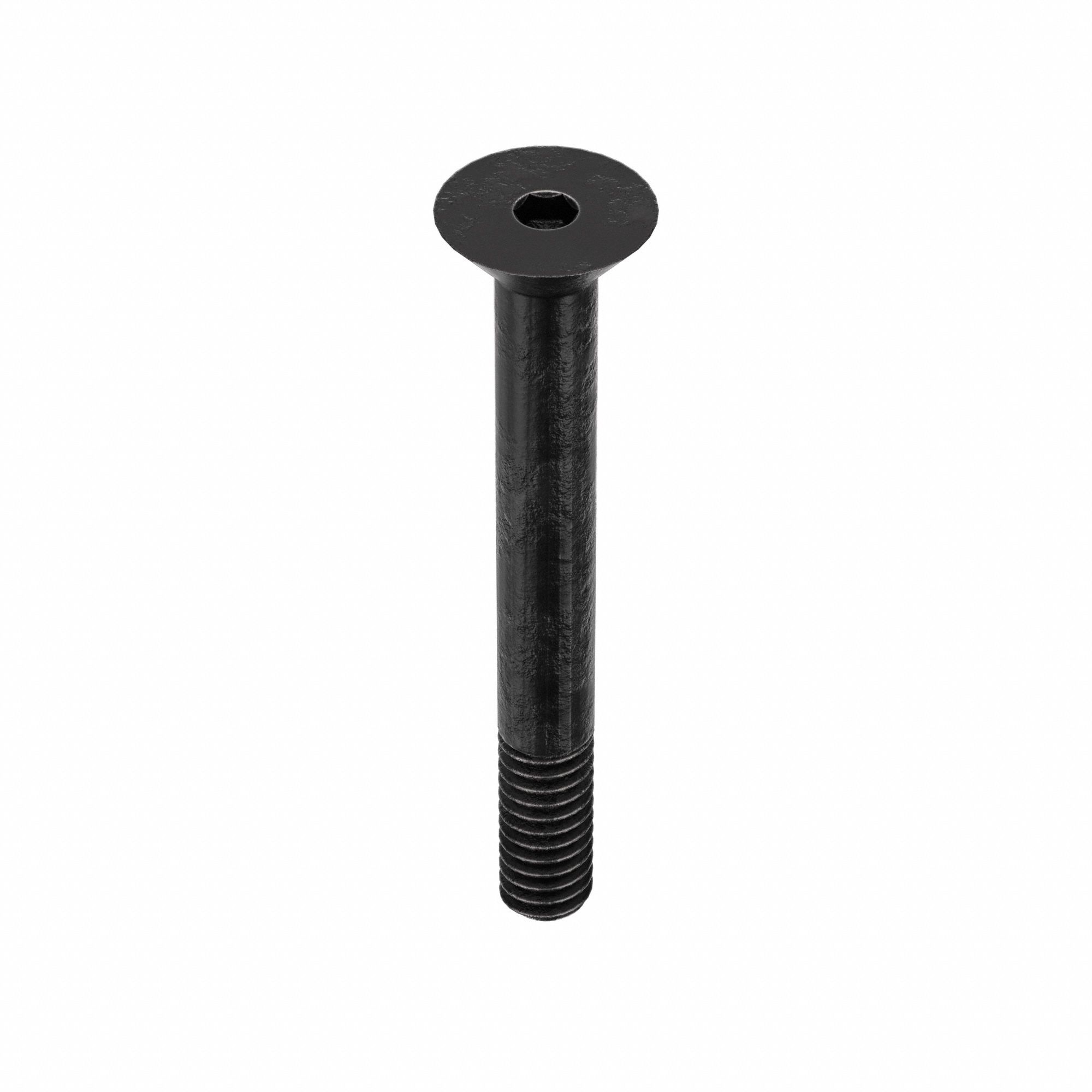 Socket Flat Head Screw: 1/4"-20 Thread Size, 2 in Lg, Flat, Black Oxide, Alloy Steel, 100 PK