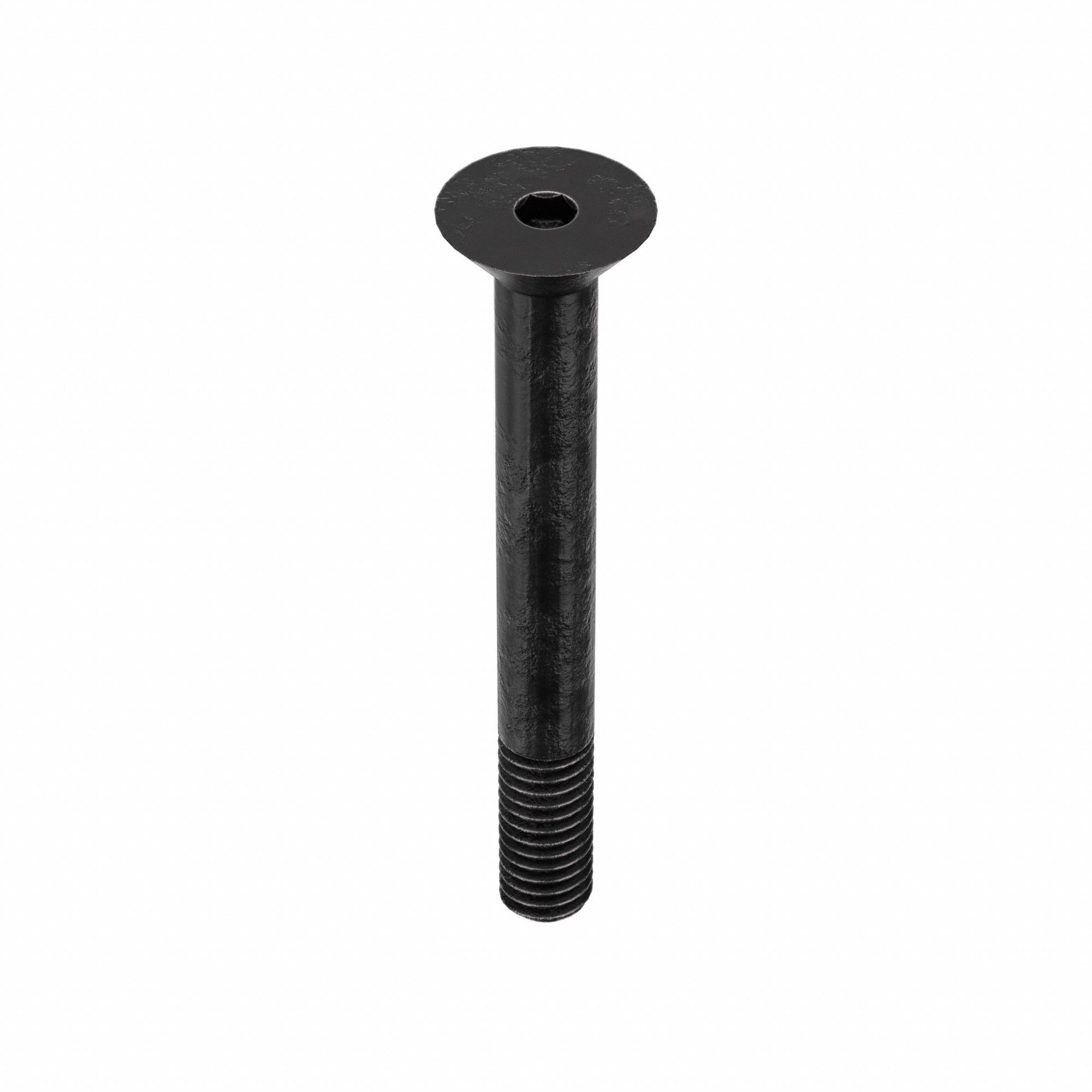 Socket Flat Head Screw: 5/16"-18 Thread Size, 2 1/2 in Lg, Flat, Black Oxide, Alloy Steel, 100 PK