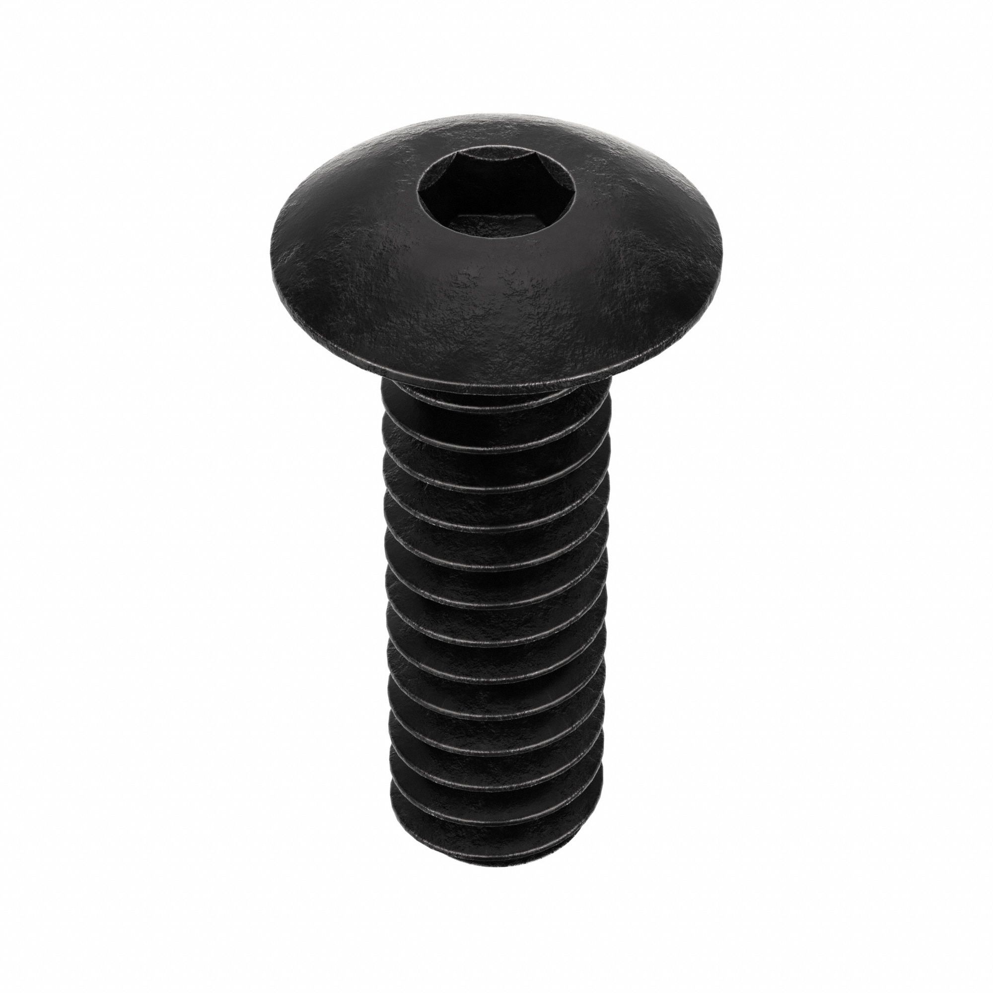 Socket Head Cap Screw: #10-24 Thread Size, 5/8 in Lg, Button, Black Oxide, Alloy Steel, 100 PK