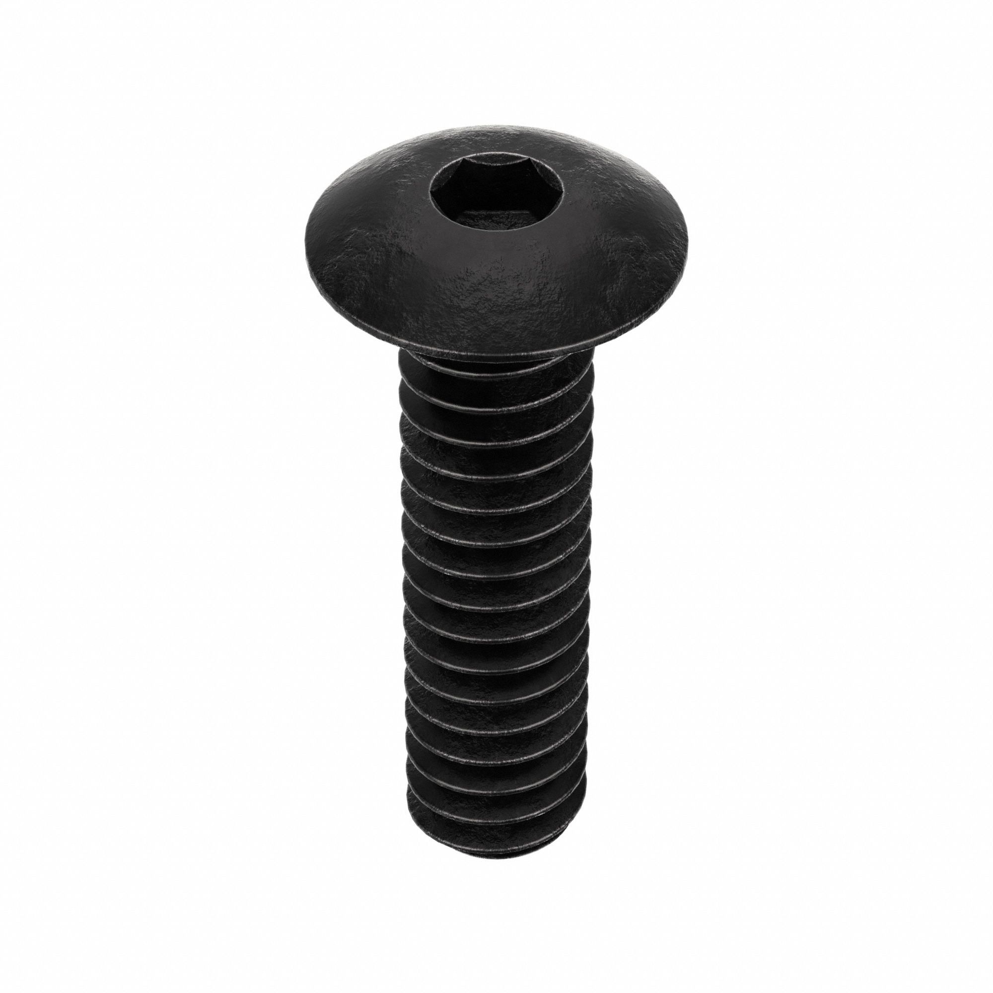 Socket Head Cap Screw: #10-24 Thread Size, 3/4 in Lg, Button, Black Oxide, Alloy Steel, 100 PK