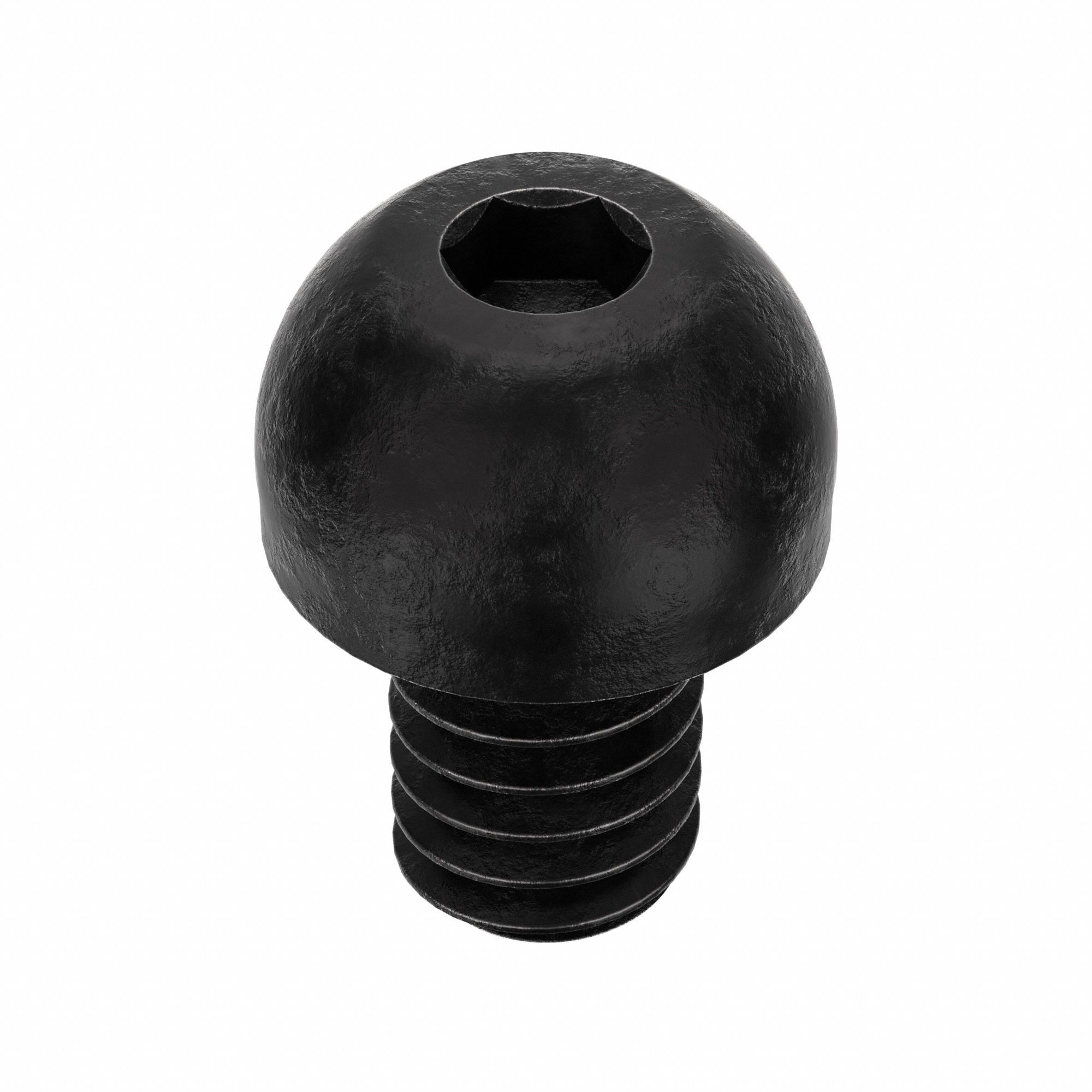 Socket Head Cap Screw: 1/4"-20 Thread Size, 3/8 in Lg, Button, Black Oxide, Alloy Steel, 100 PK