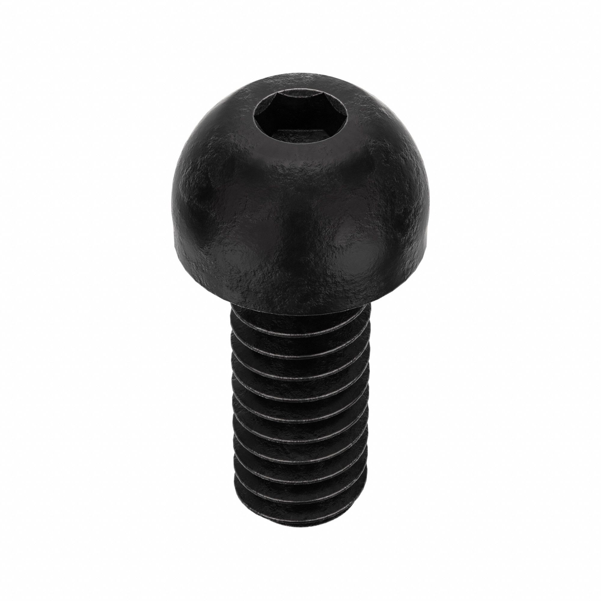 Socket Head Cap Screw: 1/4"-20 Thread Size, 5/8 in Lg, Button, Black Oxide, Alloy Steel, 100 PK