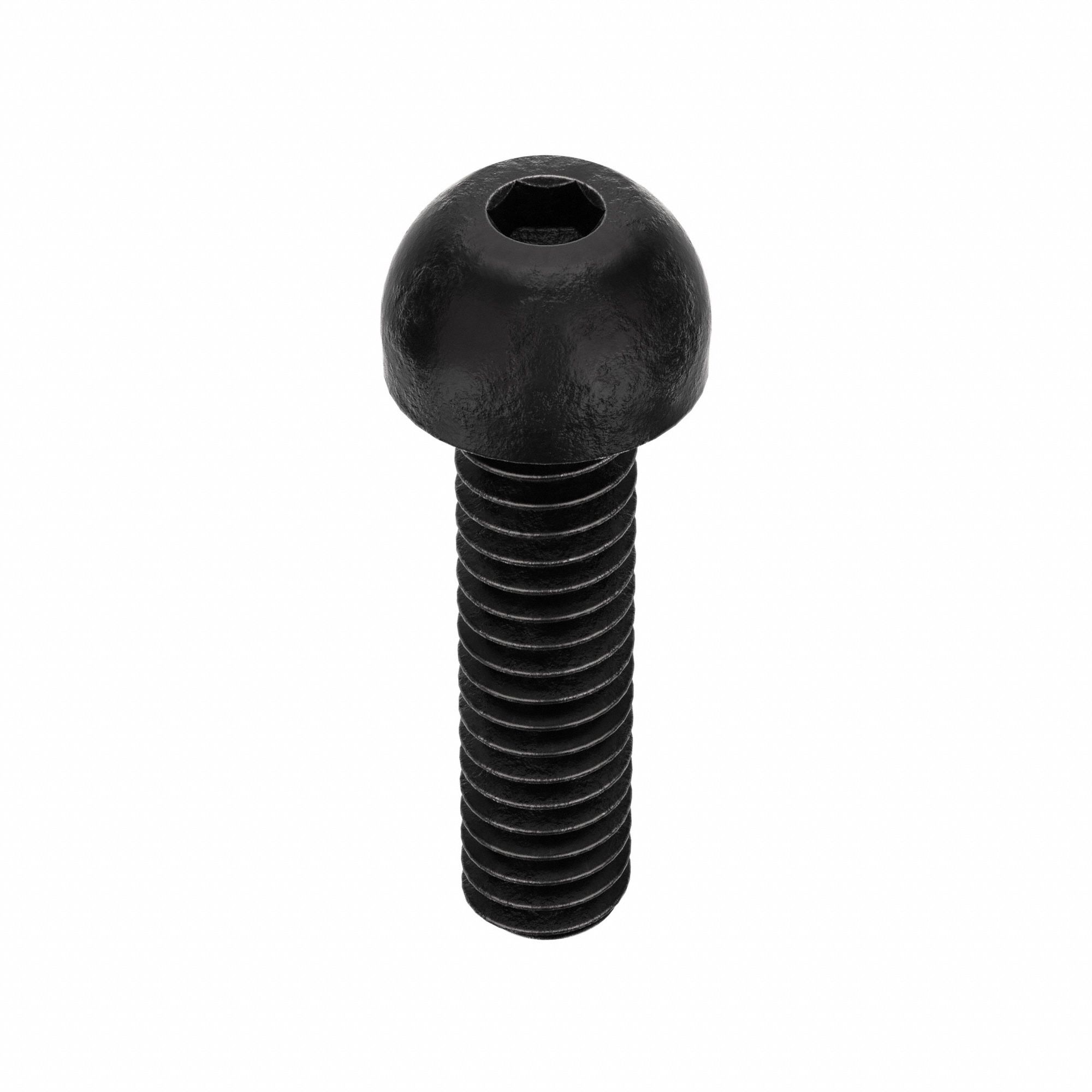 Socket Head Cap Screw: 1/4"-20 Thread Size, 3/4 in Lg, Button, Black Oxide, Alloy Steel, 100 PK